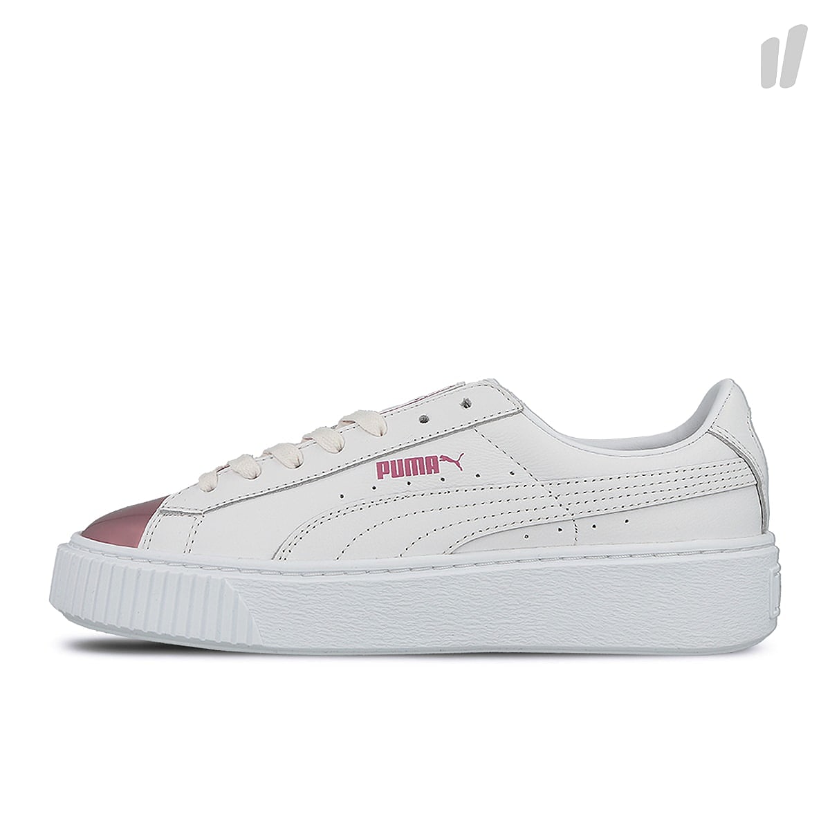 Puma wmns basket platform metallic Puma White - Lilac Snow Sneakers 366169 04 | Overkill