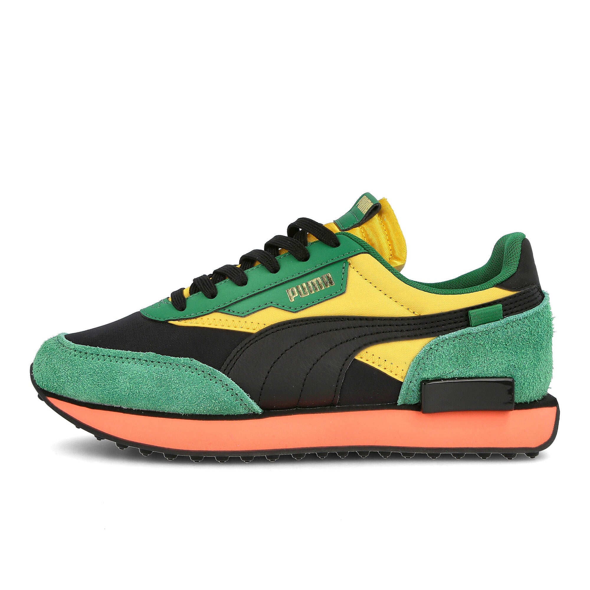 Puma future rider game on Black - Amazon Green - Spring Yellow Sneakers 371320 03 | Overkill