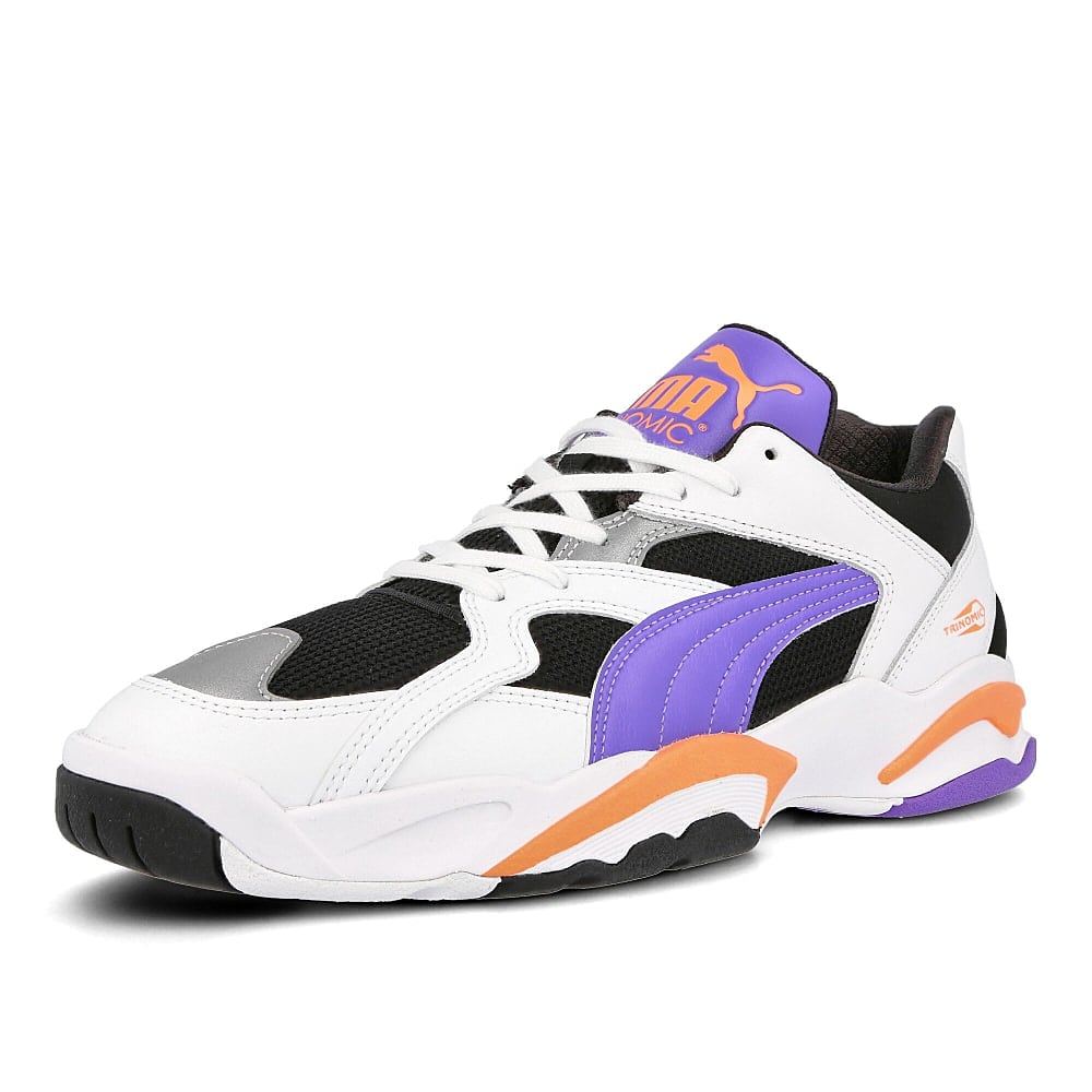 Puma performer retro Black - Luminou Purple - Orange Sneakers  Close Up | Overkill