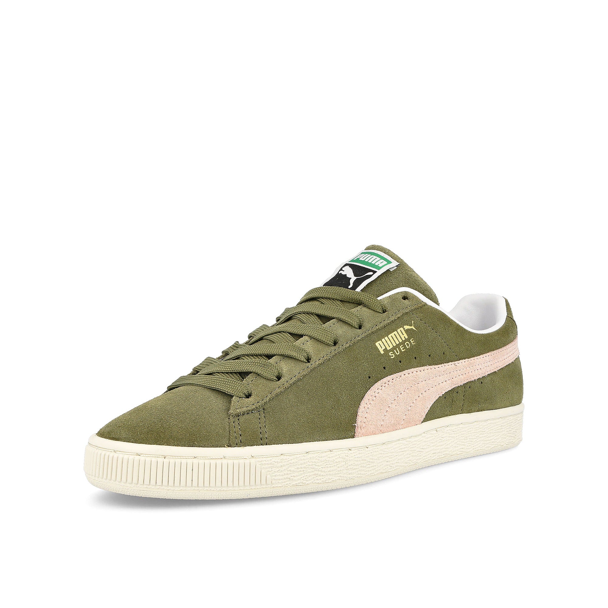 Puma suede classic xxi Burnt Olive - Lotus - Marshmellow Sneakers  Close Up | Overkill