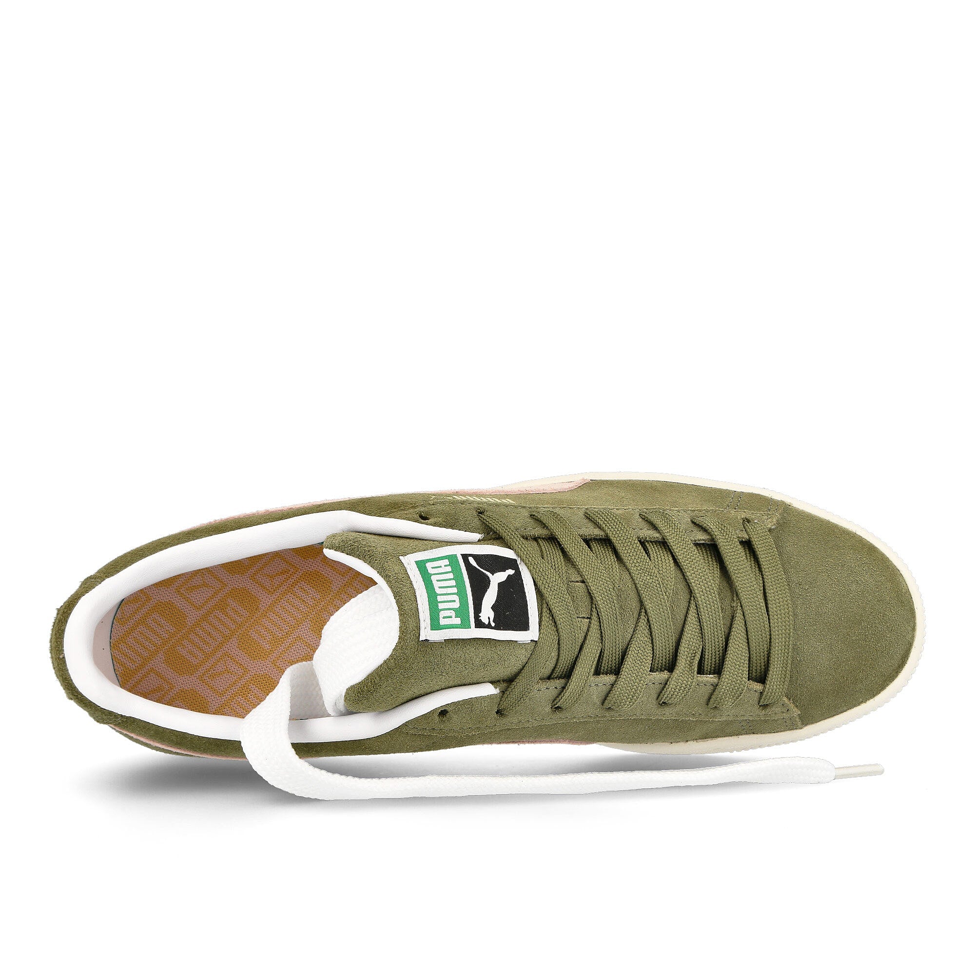 Puma suede classic xxi Burnt Olive - Lotus - Marshmellow Sneakers  Detailfoto | Overkill
