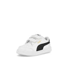 Puma shuffle v infants Puma White - Puma Black - Team Gold Low Top Sneakers  Close Up | Overkill