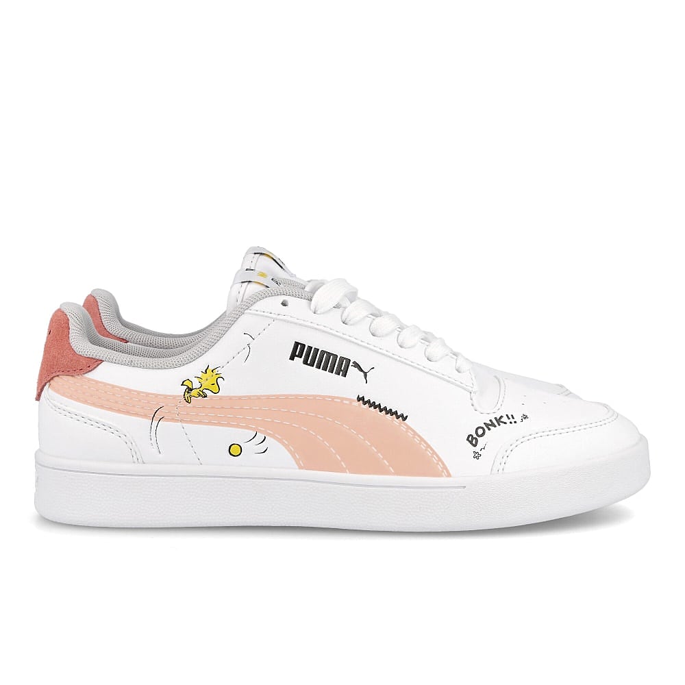 Puma Peanuts x Puma Shuffle Junior Puma White - Apricot Blush - Sun Kissed   Material | Overkill