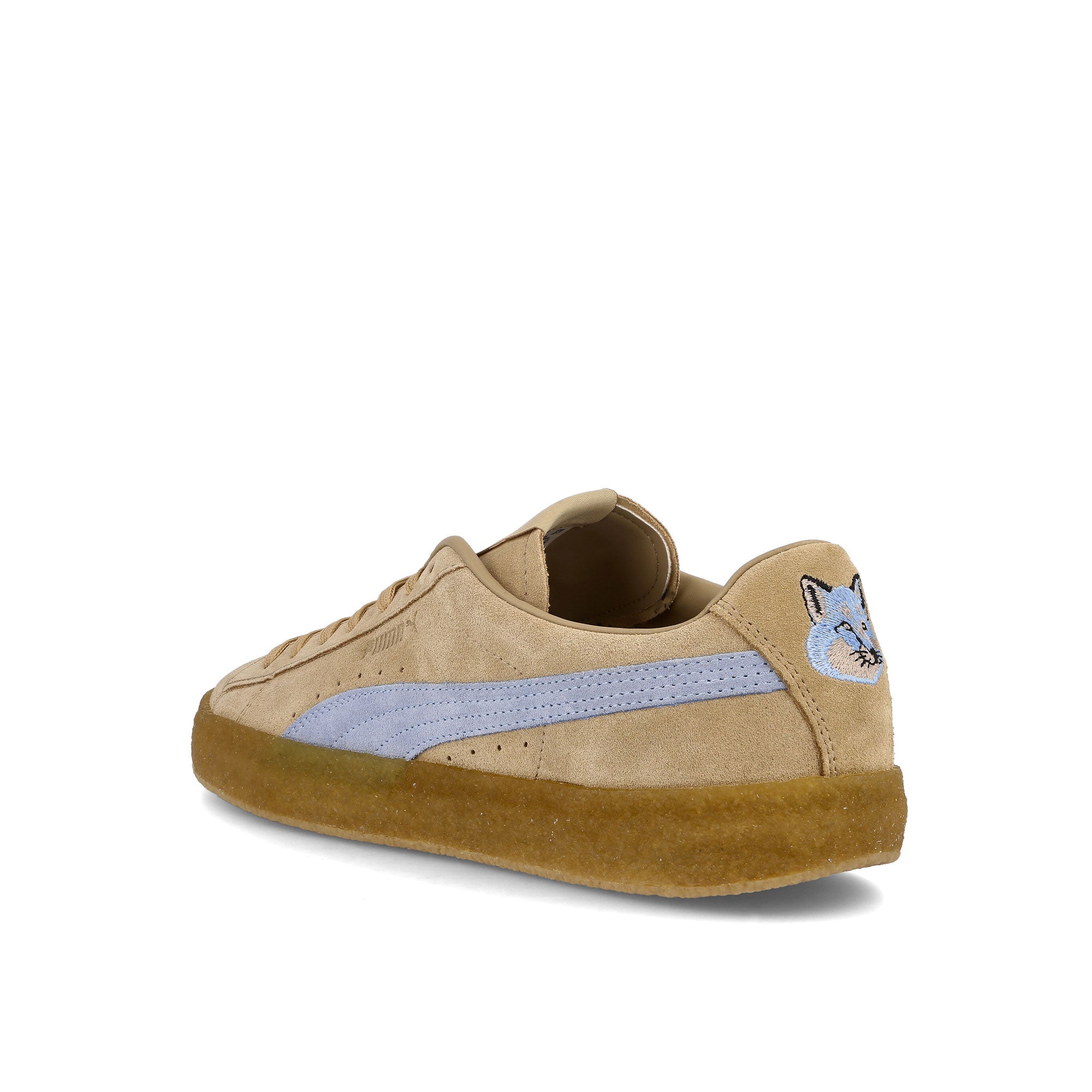 Puma Maison Kitsune x Puma Suede Crepe Travertine - Chambray Blue  Close-up | Overkill