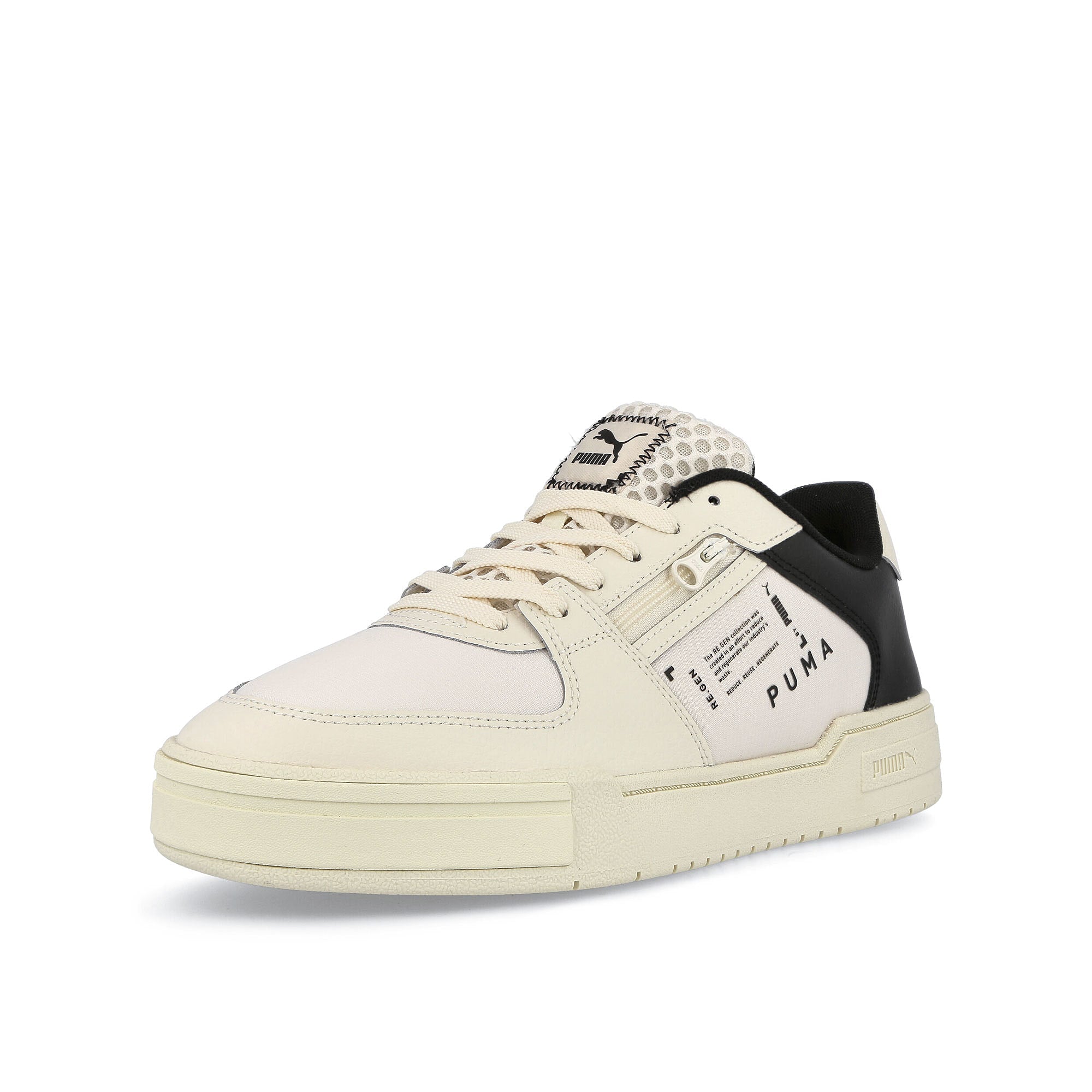 Puma Re.Gen x Puma CA Pro Ivory Glow - Puma Black Sneakers  Close Up | Overkill