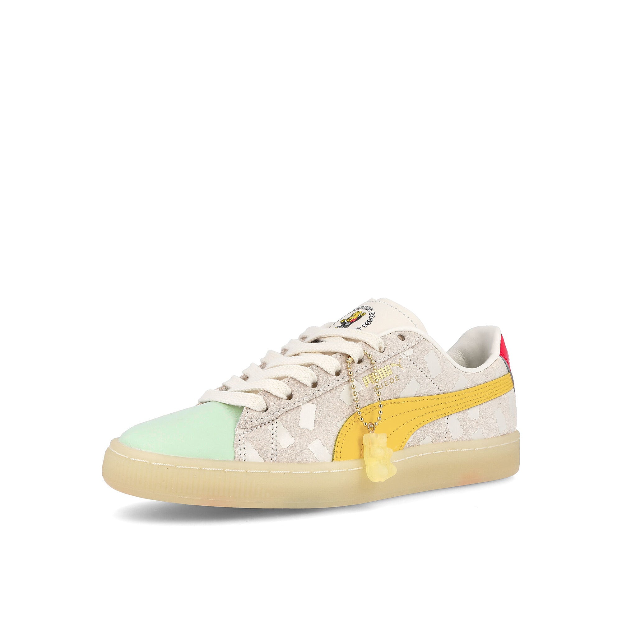 Puma Haribo x Puma Wmns Suede Whisper White - Mimosa Sneakers  Close Up | Overkill