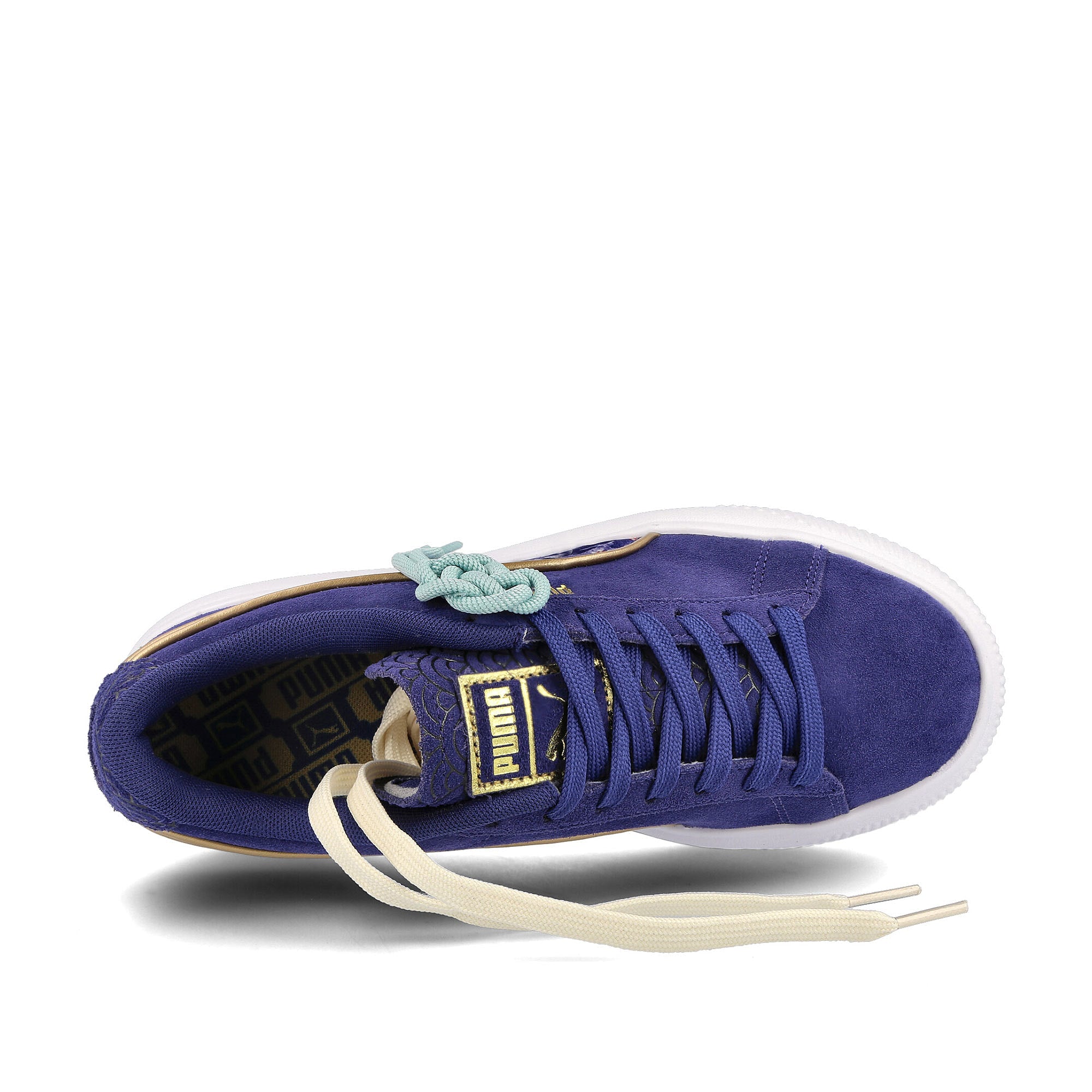 Puma wmns suede mayu kimono Elektro Blue - Puma White Sneakers  Detailfoto | Overkill
