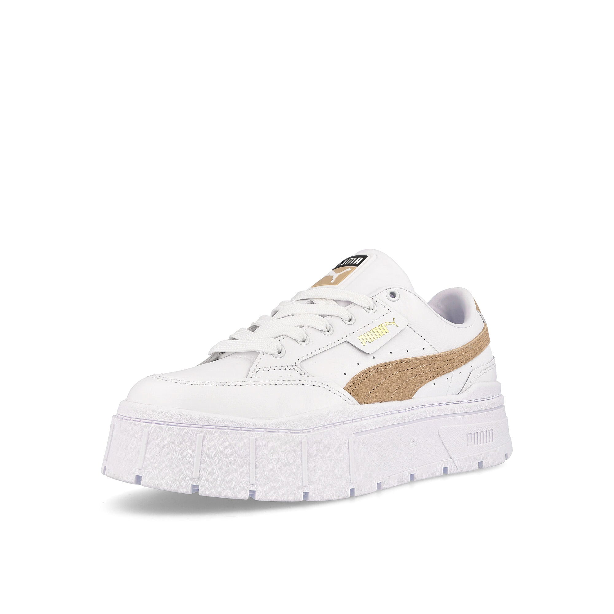 Puma wmns mayze stack Puma White - Light Sand Sneakers  Close Up | Overkill