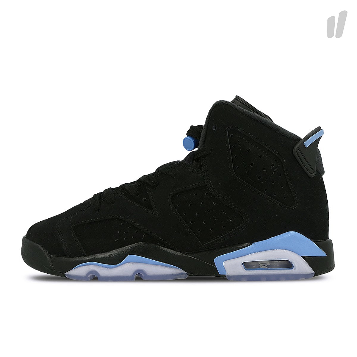 Jordan Air Jordan 6 Retro BG UNC Black / University Blue Sneakers 384665 006 | Overkill