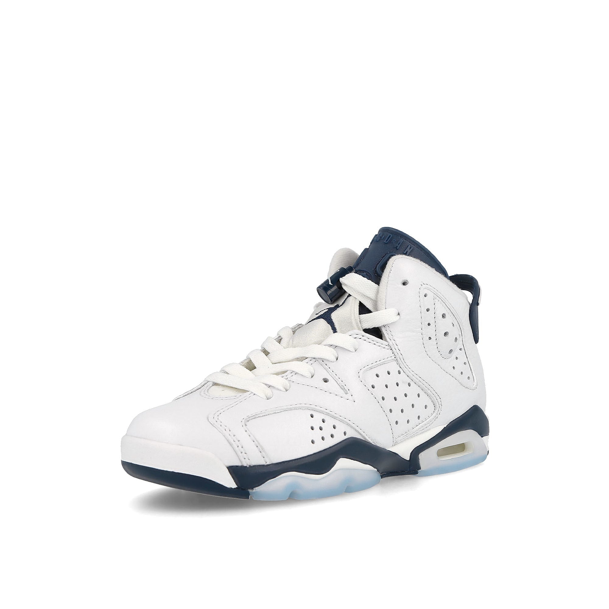 Jordan Air Jordan 6 Retro GS White / Midnight Navy Sneakers  Close Up | Overkill