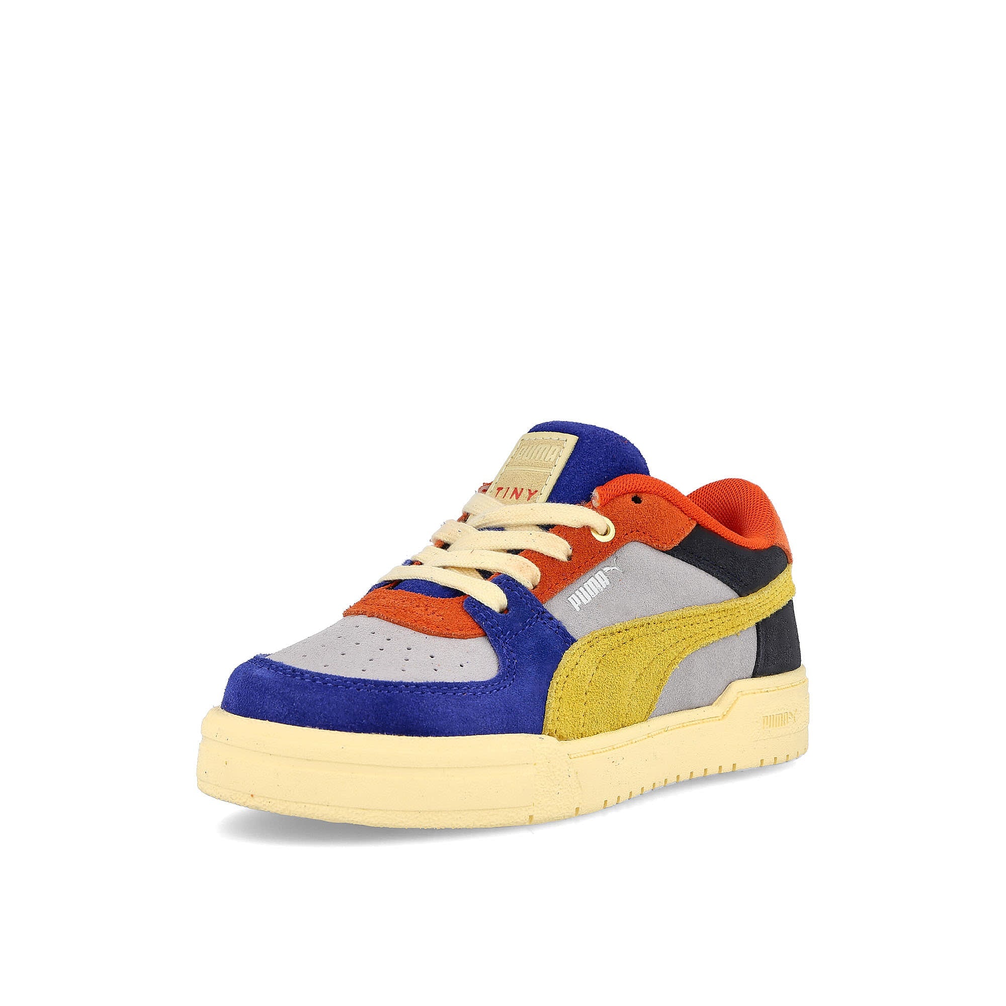 Puma Tinycottons CA Pro x Puma Suede PS Forever Blue - Aspen Gold Sneakers  Close Up | Overkill