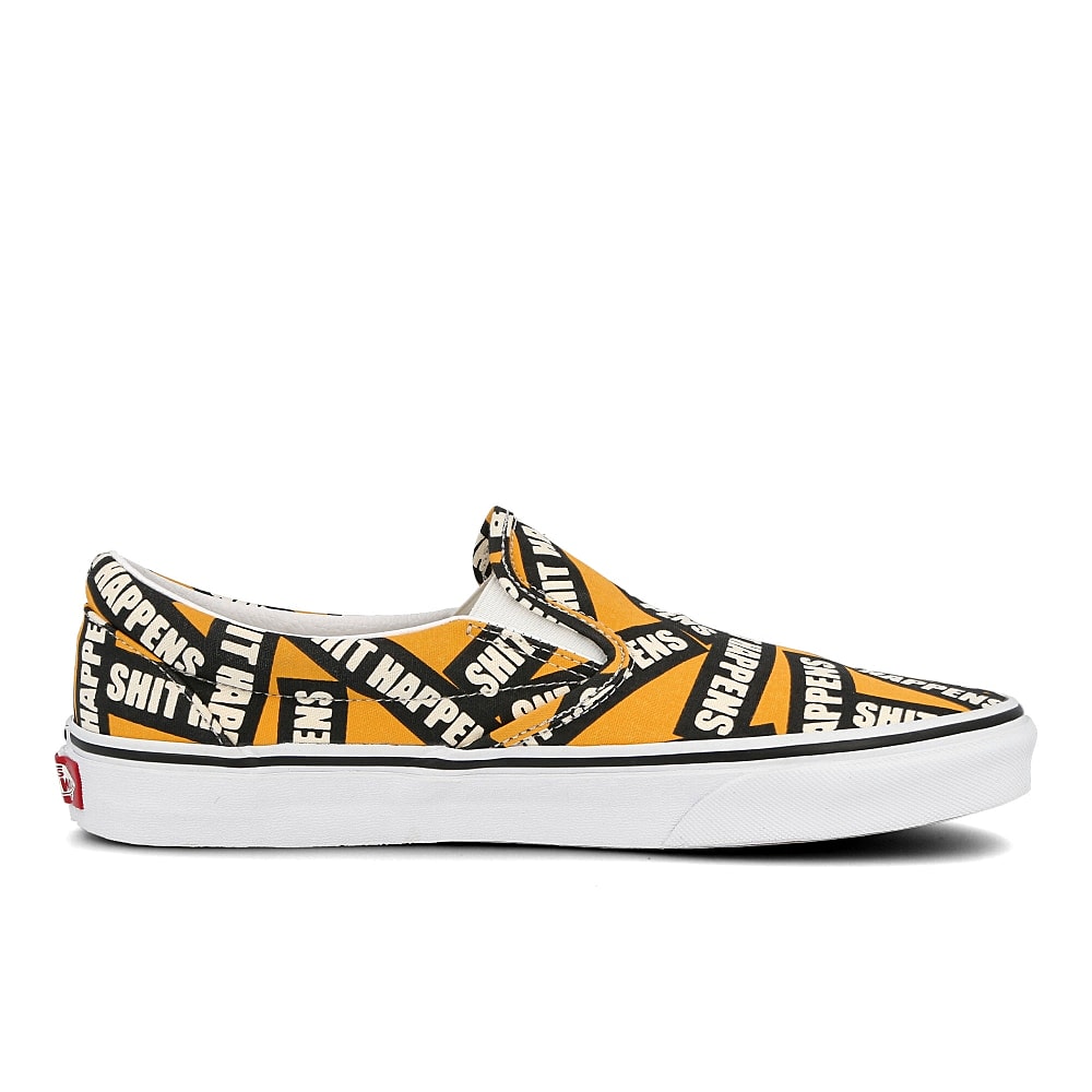Vans classic slip-on shit happens White-Yellow Sneakers  Silhouette | Overkill