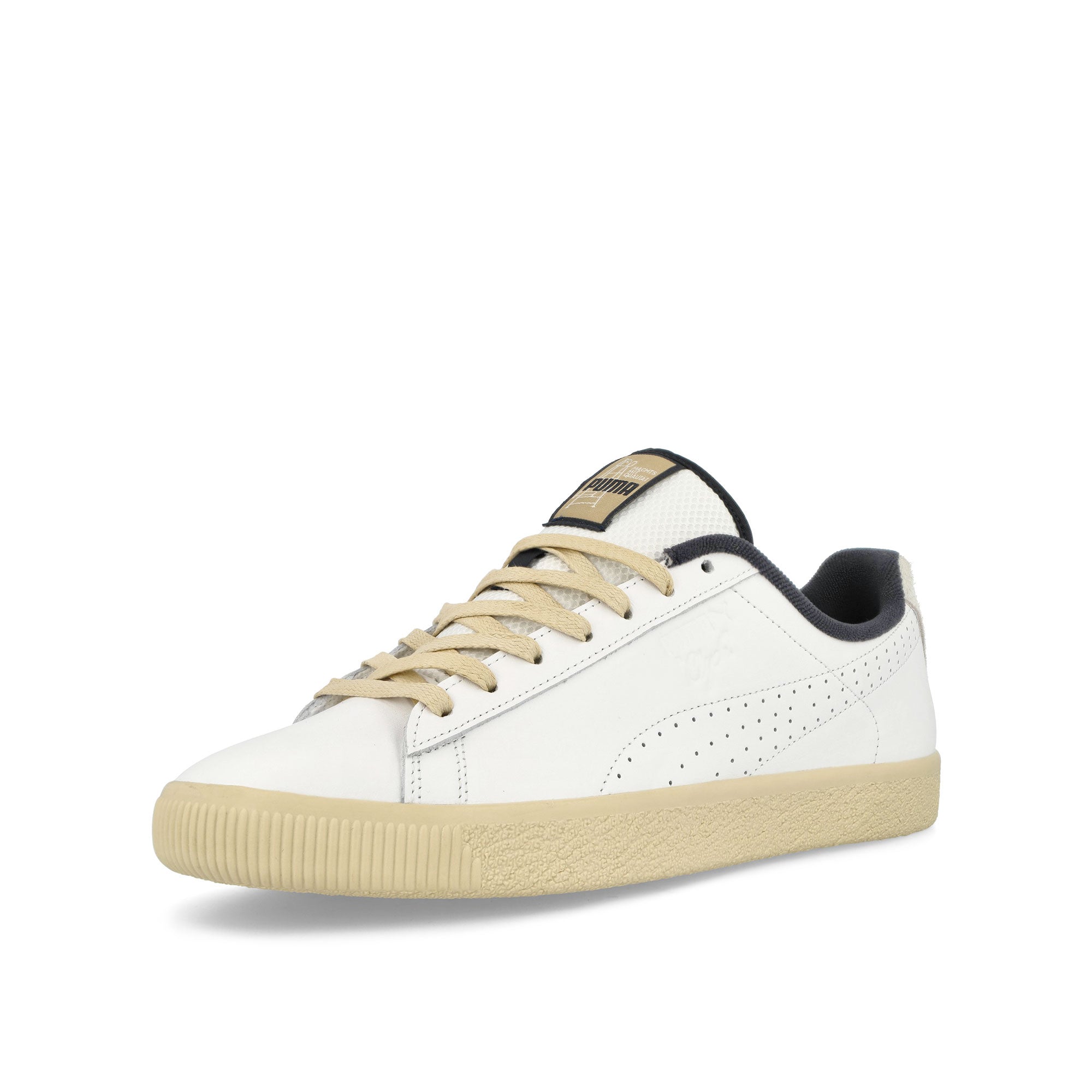 Puma Clyde Service Line Puma White Low Top Sneakers  Close Up | Overkill