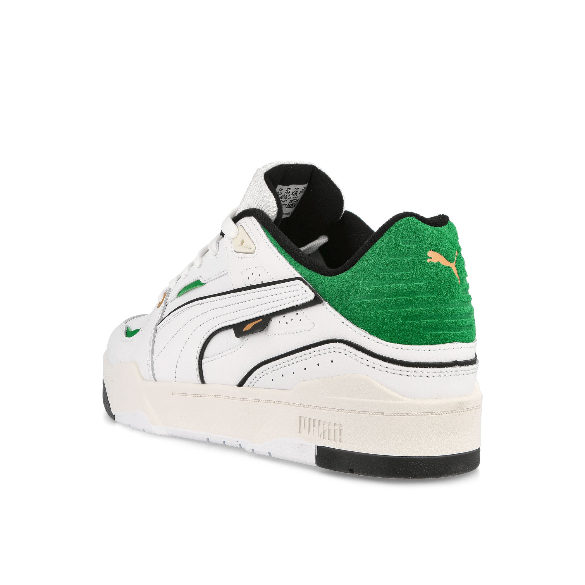 Puma Slipstream Bball Puma White - Archive Green Low Top Sneakers  Material | Overkill