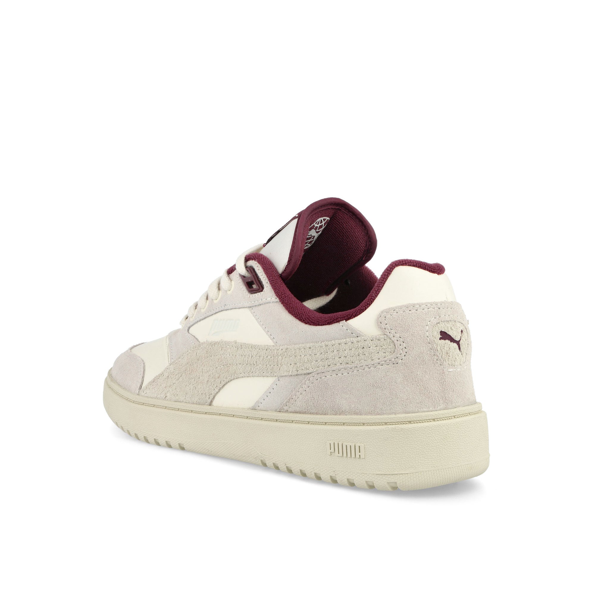 Puma Doublecourt PRM Warm White - Dark Jasper Low Top Sneakers  Material | Overkill