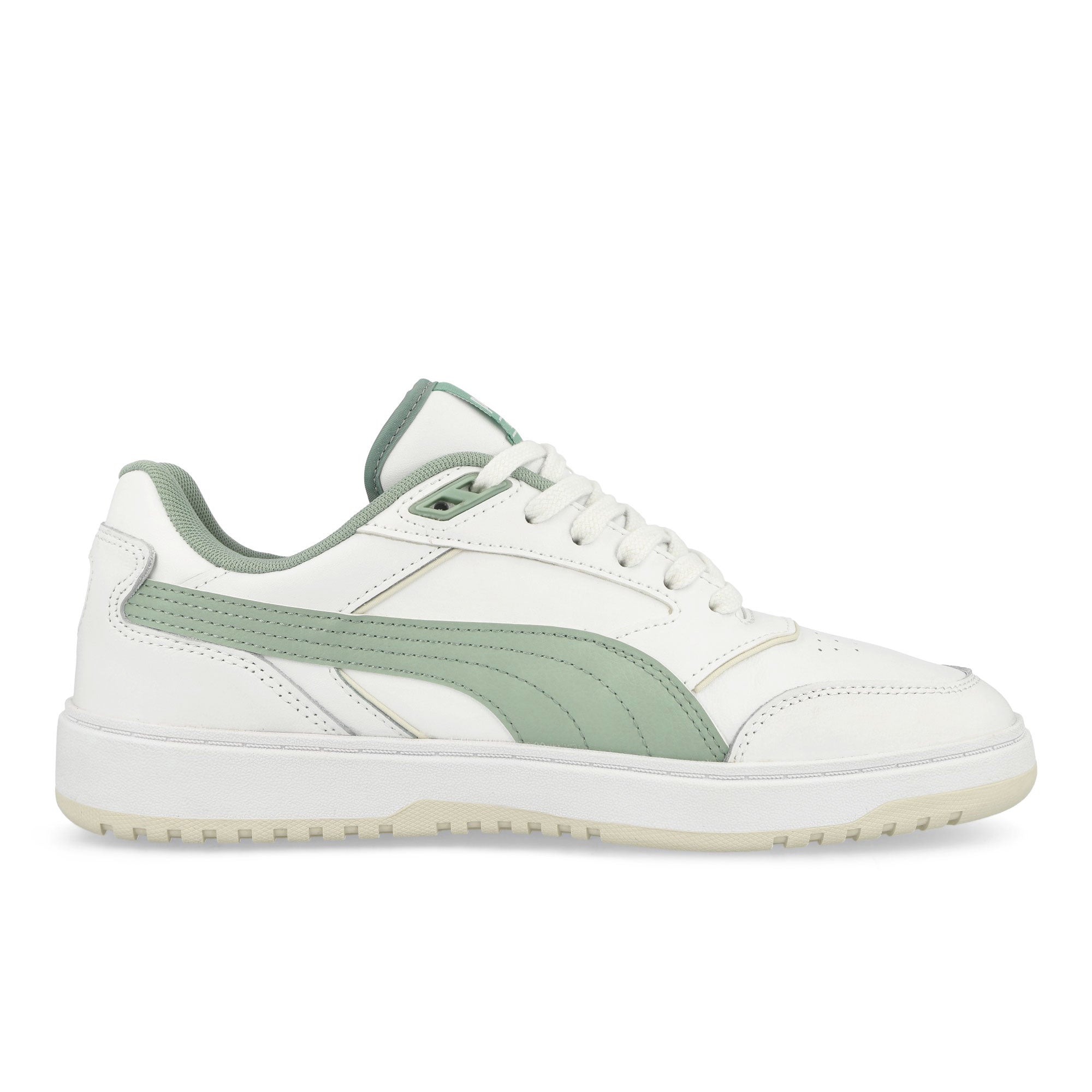 Puma Doublecourt Puma White - Green Fog Low Top Sneakers  Silhouette | Overkill