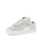 Puma Suede XL Silver Mist - Puma White Low Top Sneakers  Close Up | Overkill