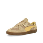 Puma Palermo Vintage Prairie Tan - Flaxen - Puma Gold Low Top Sneakers  Close Up | Overkill