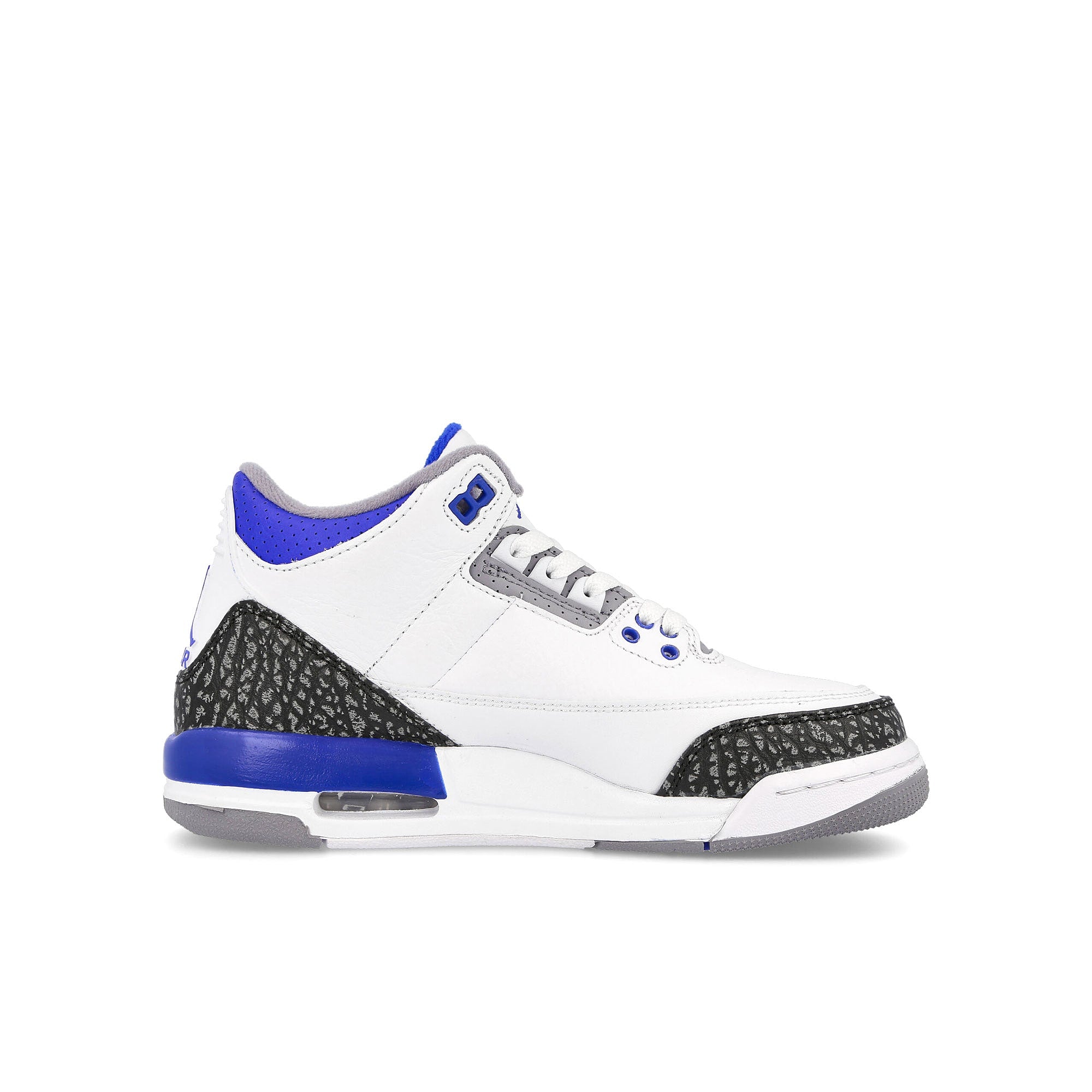 Jordan Air Jordan 3 Retro GS White / Racer Blue - Black - Cement Grey   Material | Overkill