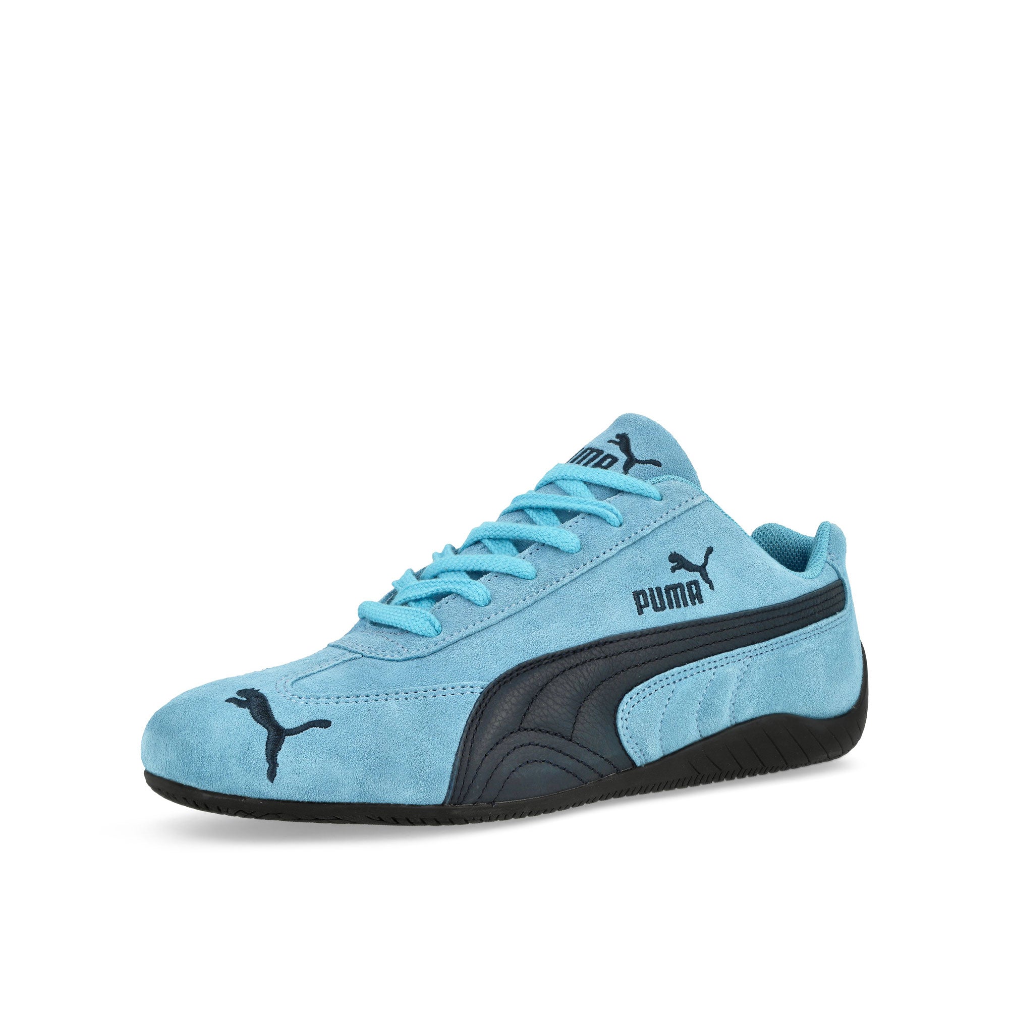 Puma Speedcat Archive Team Light Blue-Club Navy Low Top Sneakers  Close Up | Overkill