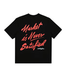 Market Never Satisfied T-Shirt Black T-Shirts Close-up | Overkill