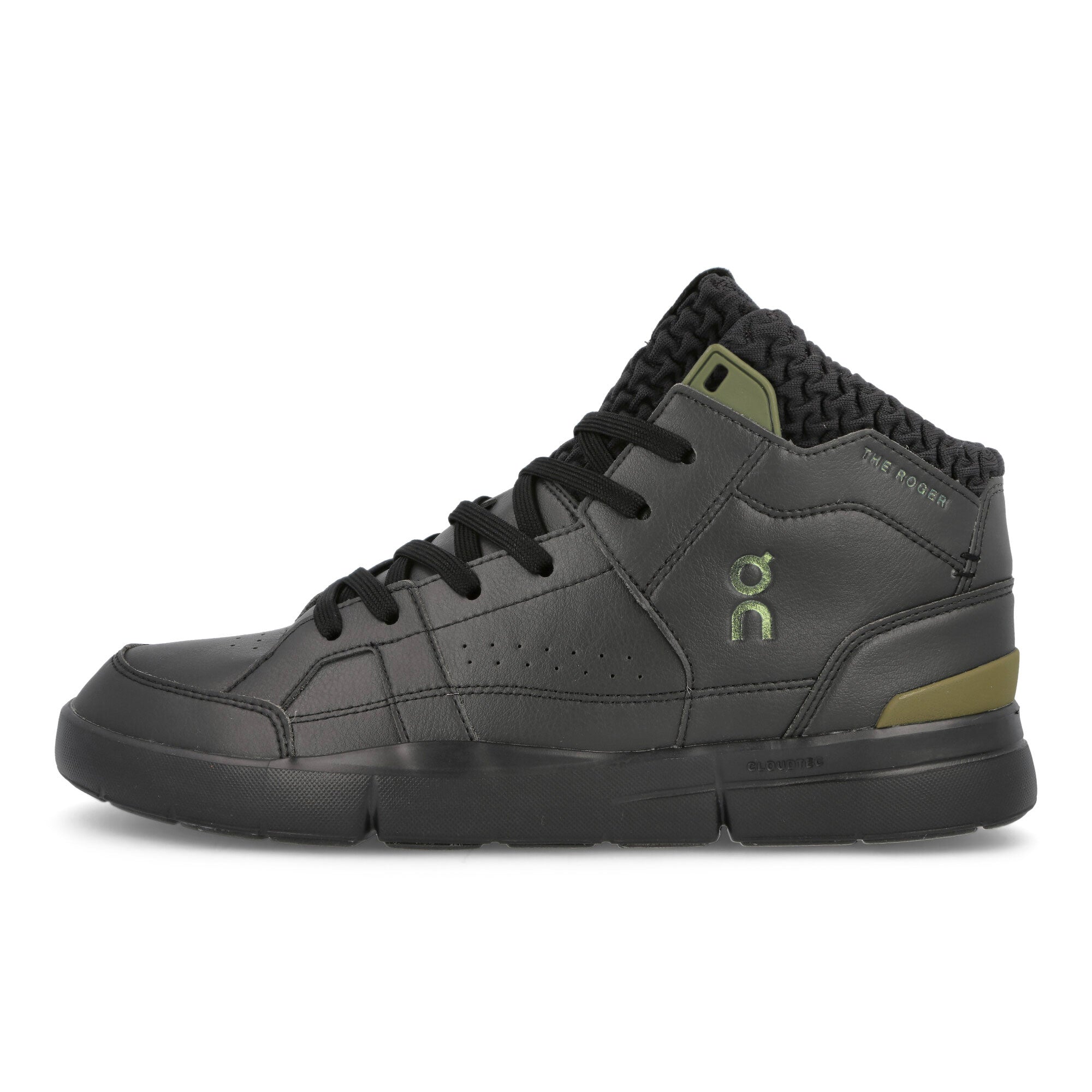On The Roger Clubhouse Sensa Black-Camo Mid Top Sneakers 3MD11611176 | Overkill
