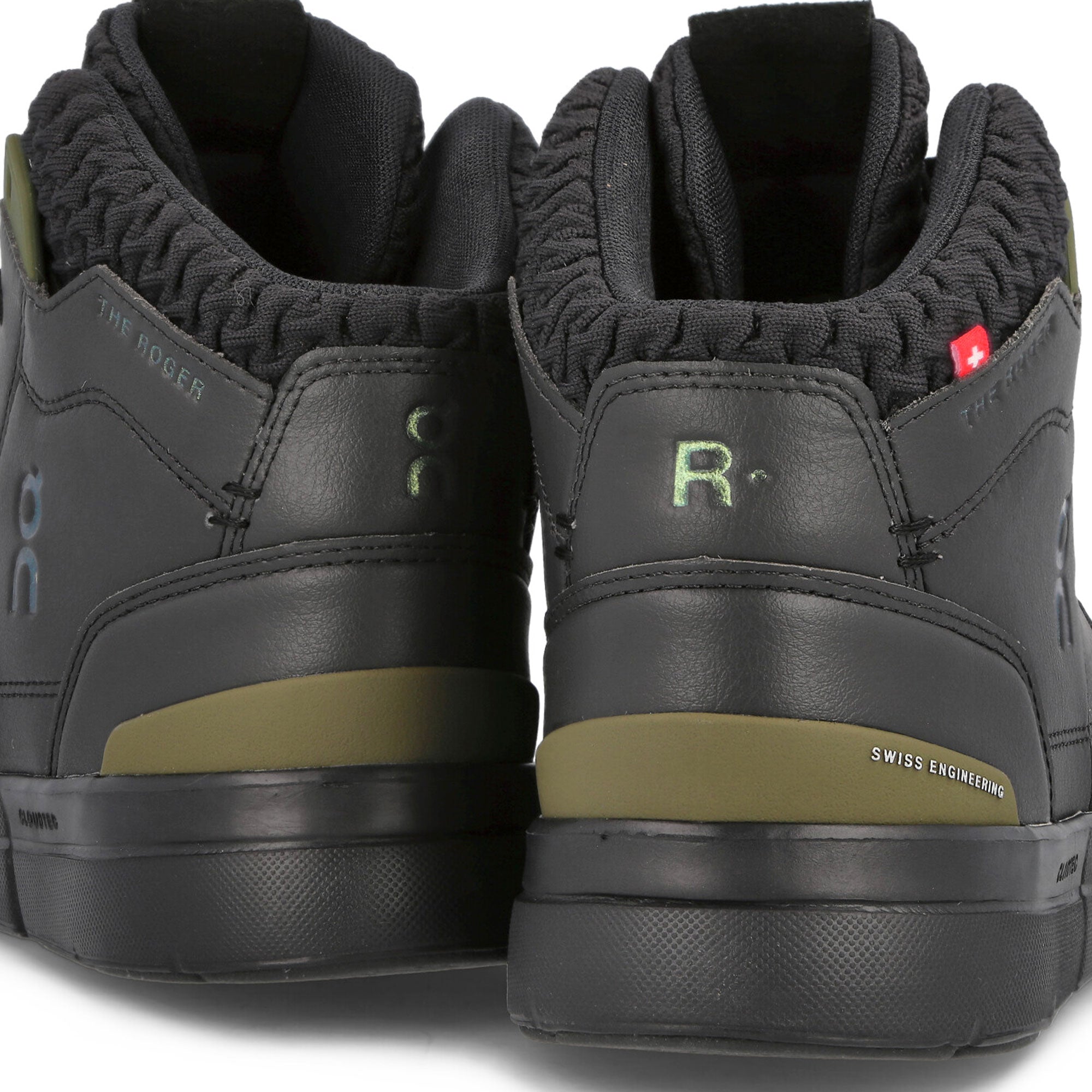 On The Roger Clubhouse Sensa Black-Camo Mid Top Sneakers  Detailfoto | Overkill