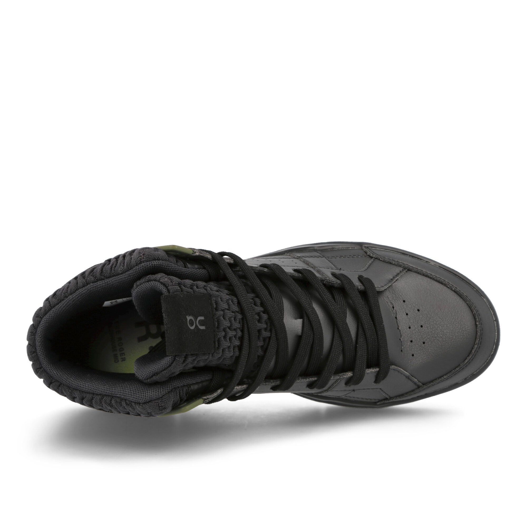 On The Roger Clubhouse Sensa Black-Camo Mid Top Sneakers  Detail View 1 | Overkill