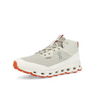 On Cloudroam Waterproof Ice / Flare Mid Top Sneakers  Close Up | Overkill