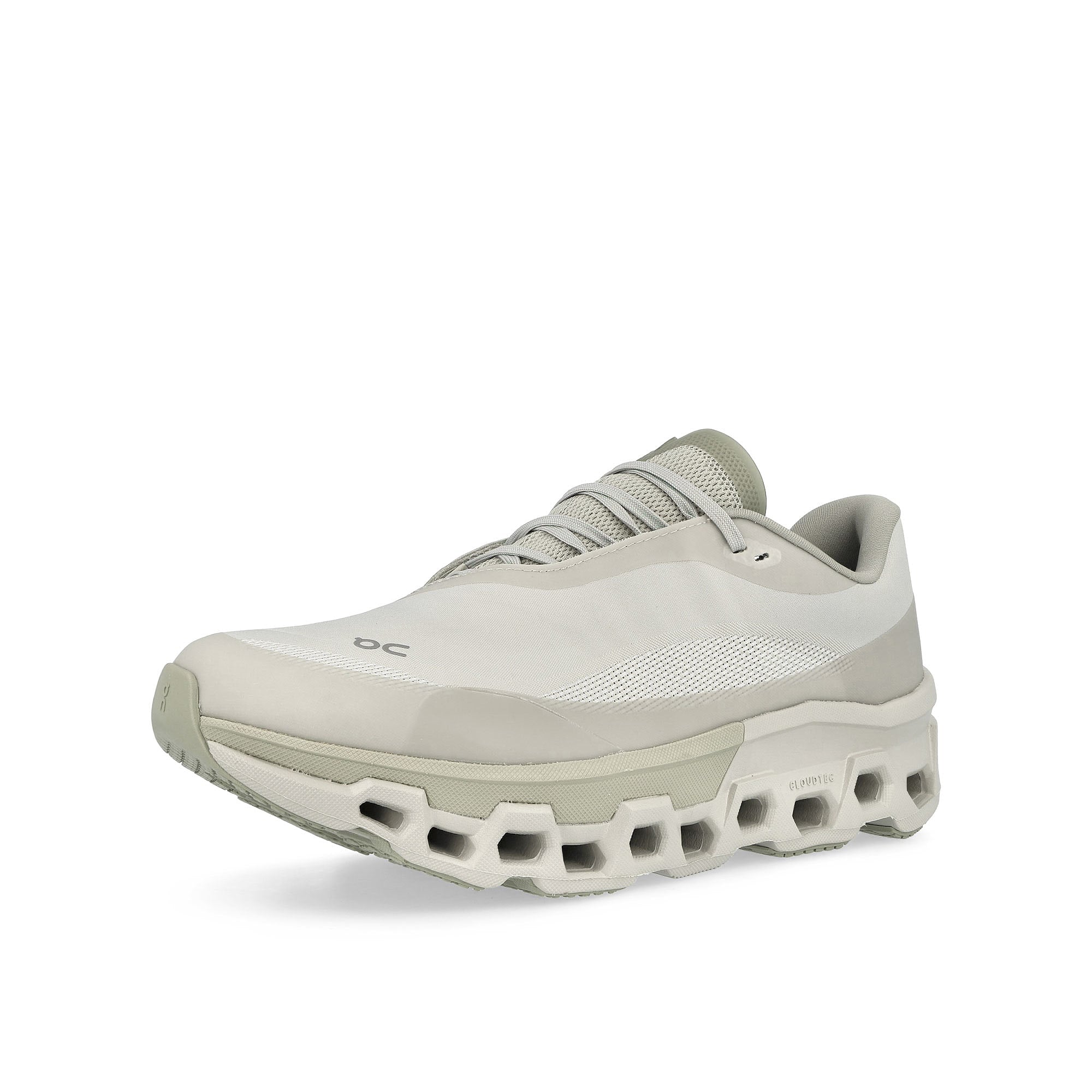 On Cloudmonster 2 Moondust / Chalk Low Top Sneakers  Close Up | Overkill