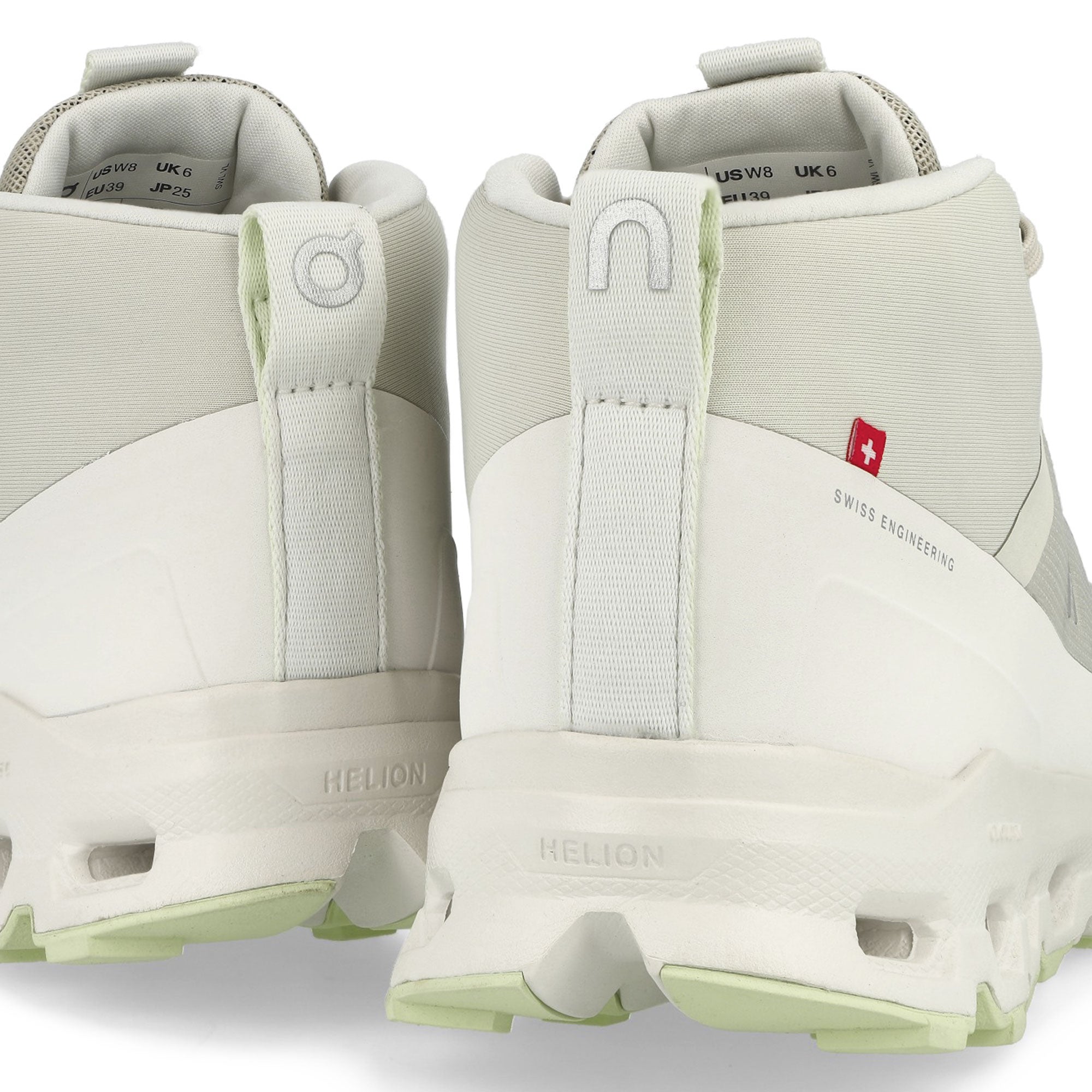 On Cloudroam Waterproof Ice / Limelight Mid Top Sneakers  Detailfoto | Overkill