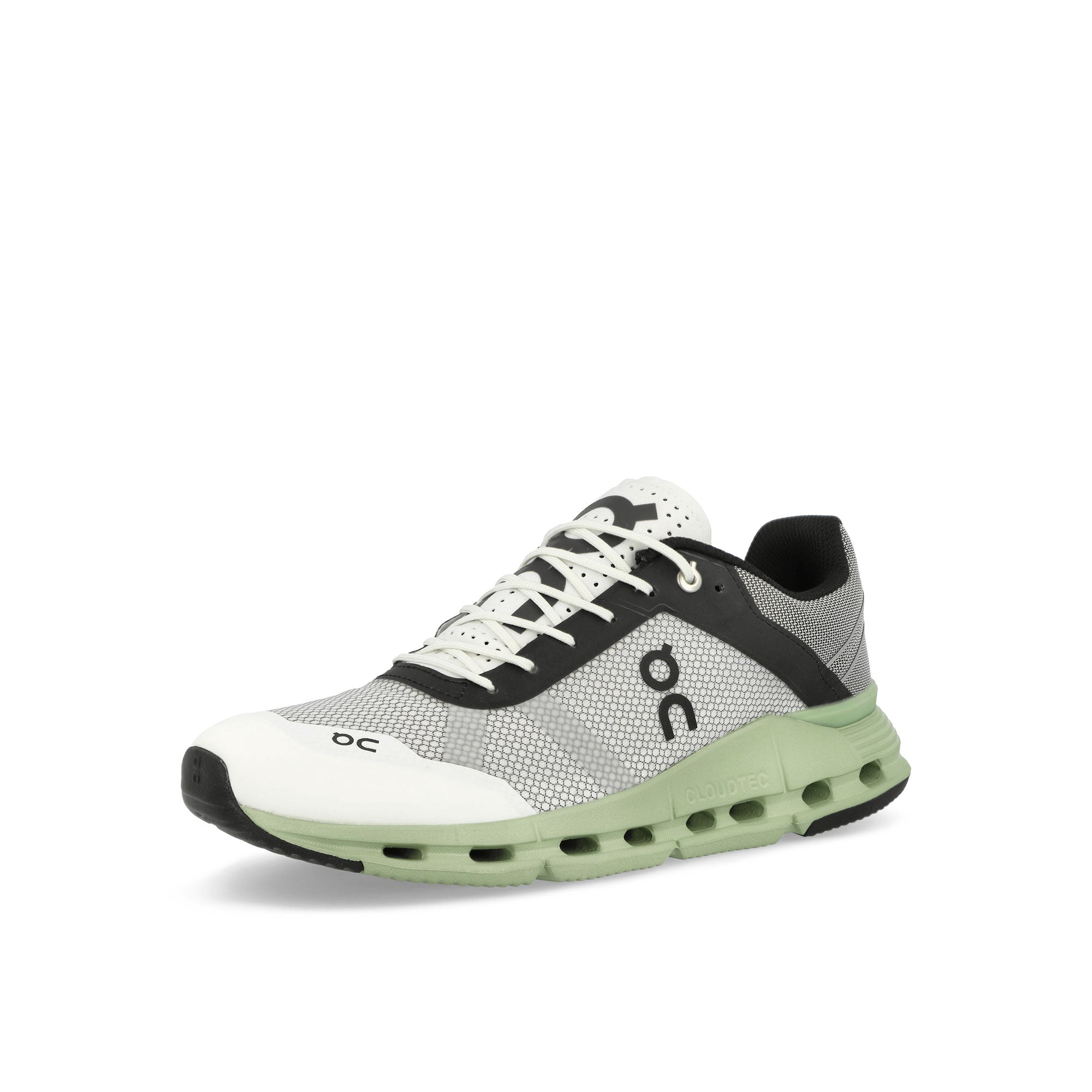 On Cloudnova Z5 Rush Black / White Low Top Sneakers  Close Up | Overkill