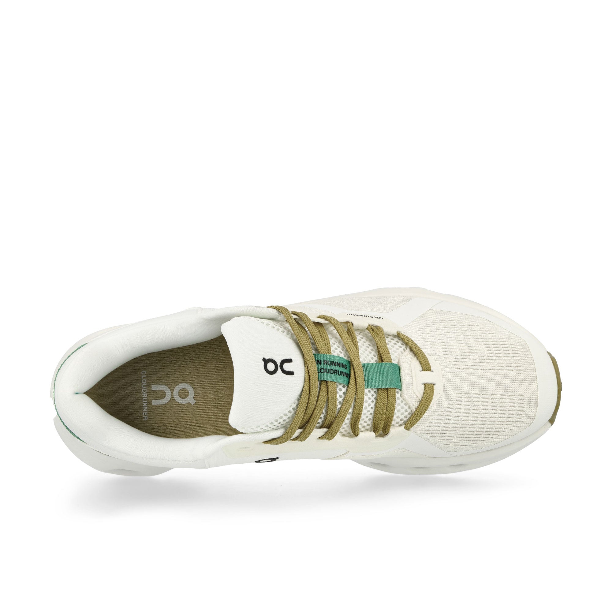 On W Cloudrunner 2 Undyed / Green Low Top Sneakers  Detail View 1 | Overkill