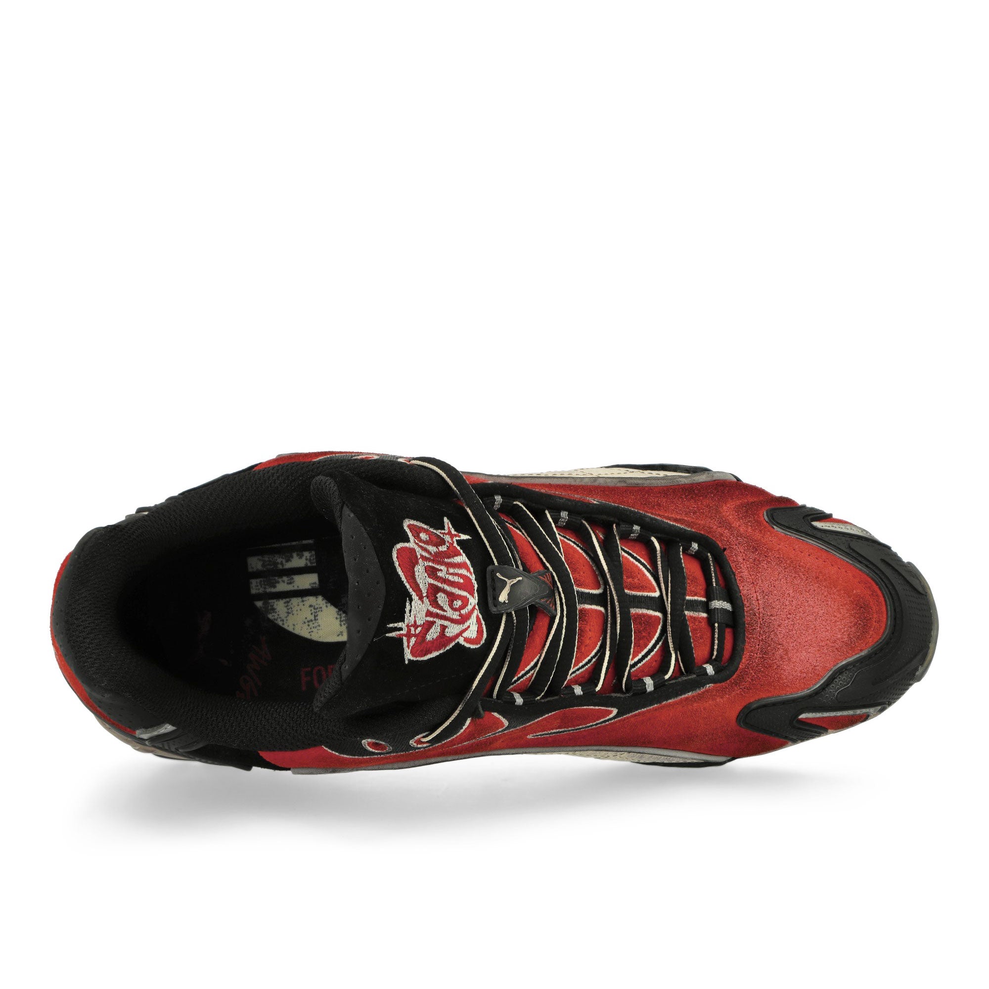 Puma Inhale Distressed Puma Black - Pop Red Low Top Sneakers  Detailfoto | Overkill