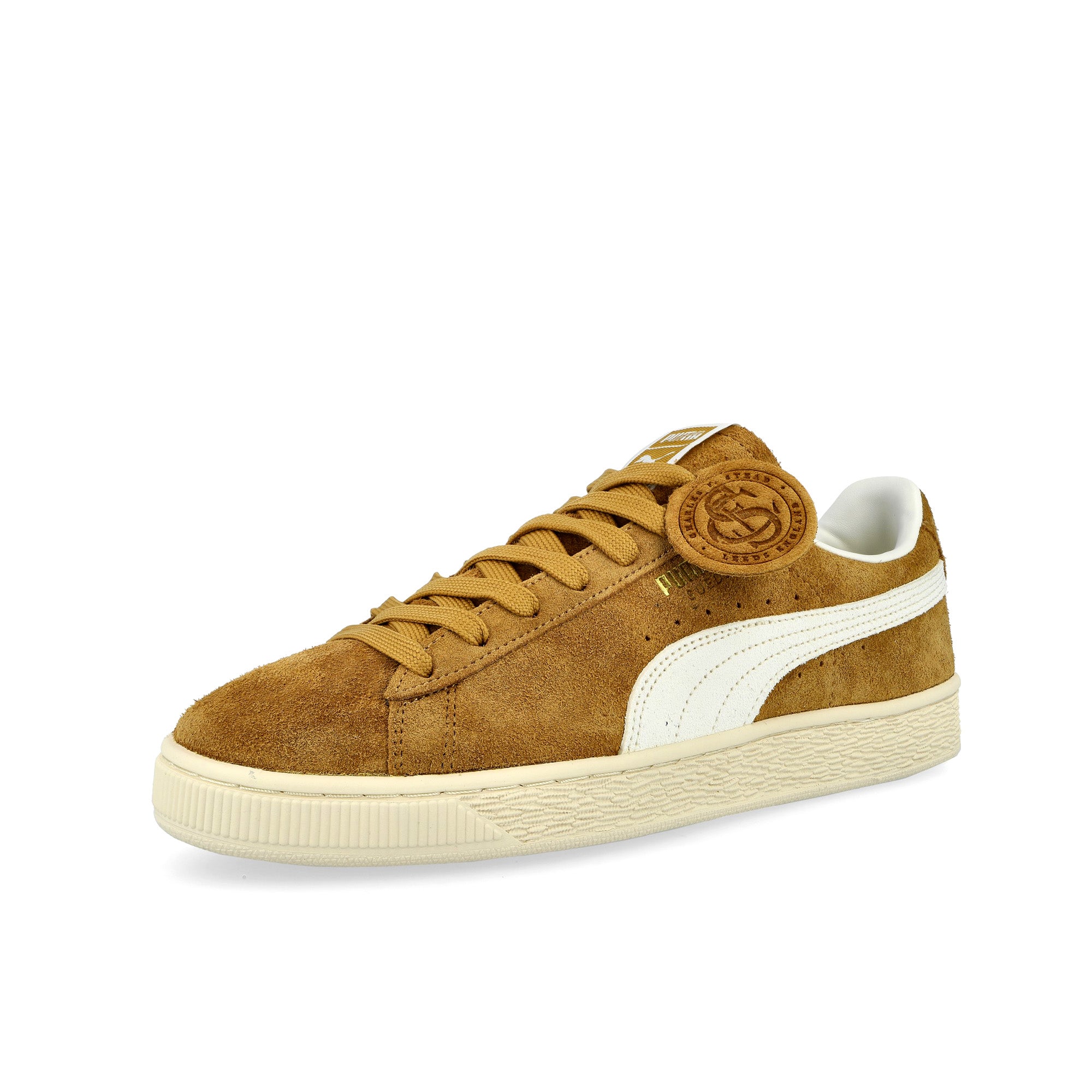 Puma Suede Charles F. Stead V Honey Butter - Puma White Low Top Sneakers 403767 03 Close-up | Overkill
