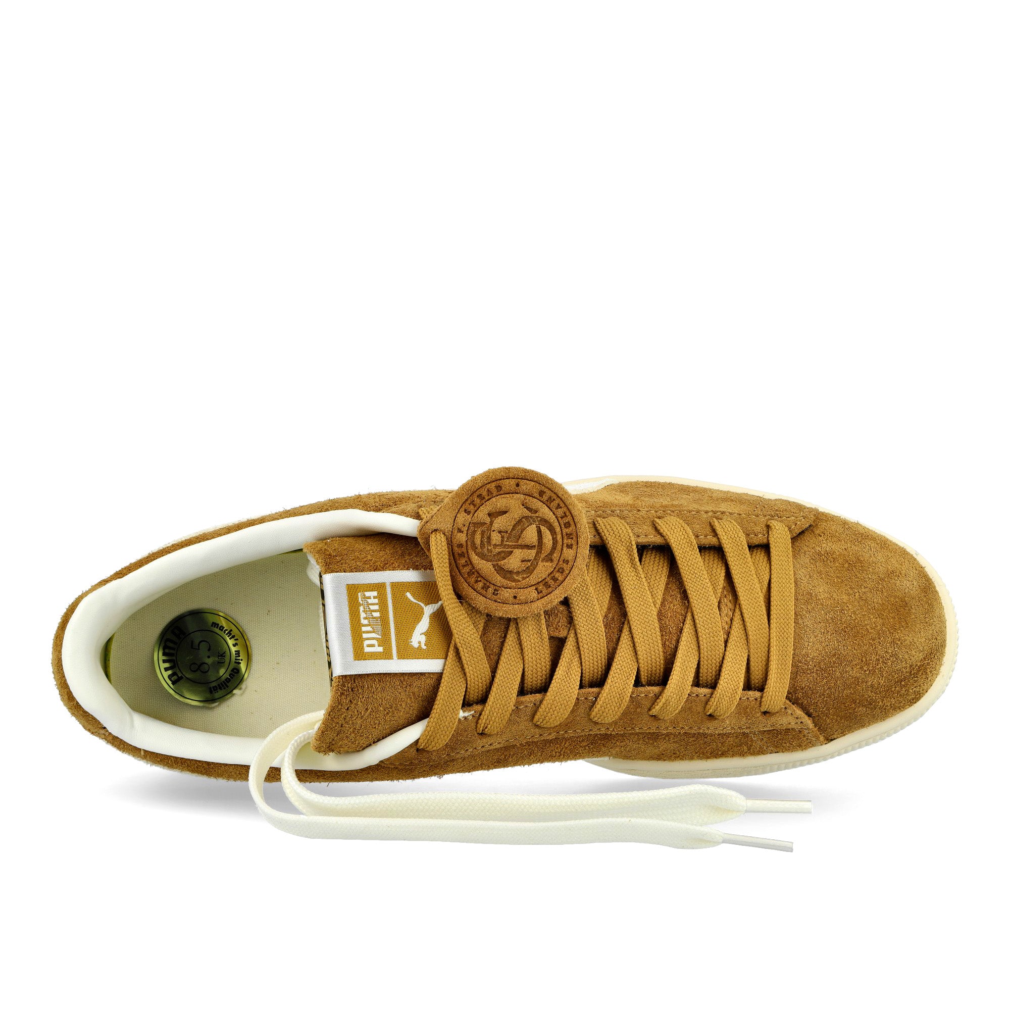 Puma Suede Charles F. Stead V Honey Butter - Puma White Low Top Sneakers 403767 03 Detailfoto | Overkill
