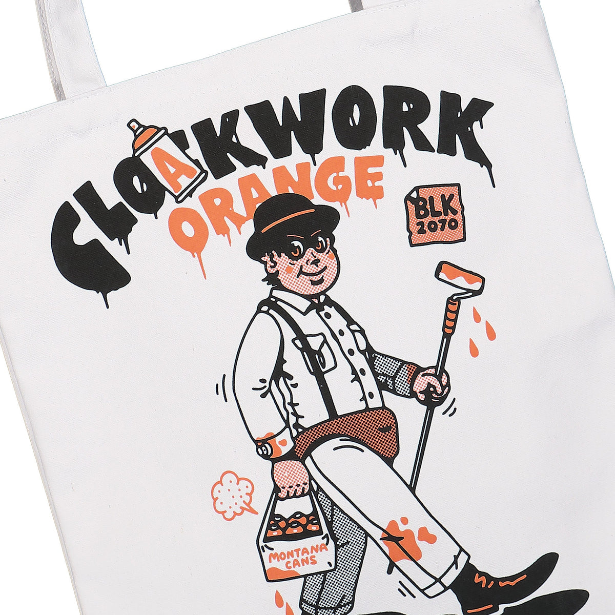 Montana Cotton Bag Cloakwork Orange By Cloakwork White Tote Bags & Shoppers Close-up | Overkill
