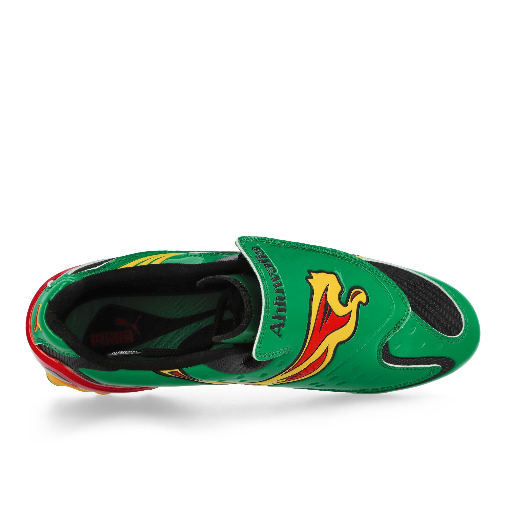 Ahluwalia x Puma V-S1 BM Archive Green - Yellow - Sizzle Low Top Sneakers 405836 01 Detailfoto | Overkill
