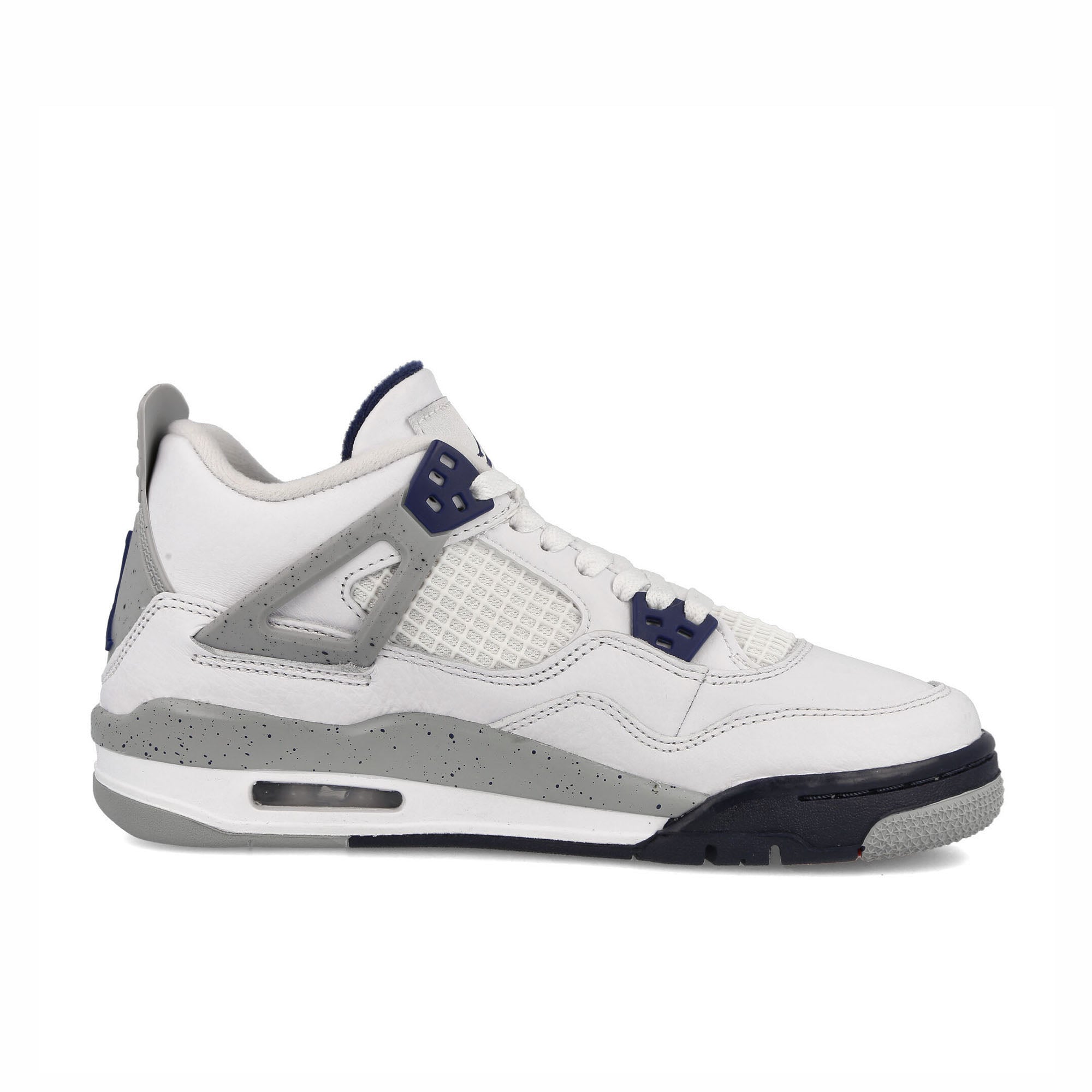 Jordan Air Jordan 4 Retro GS White / Midnight Navy - Light Smoke Grey Mid Top Sneakers  Silhouette | Overkill