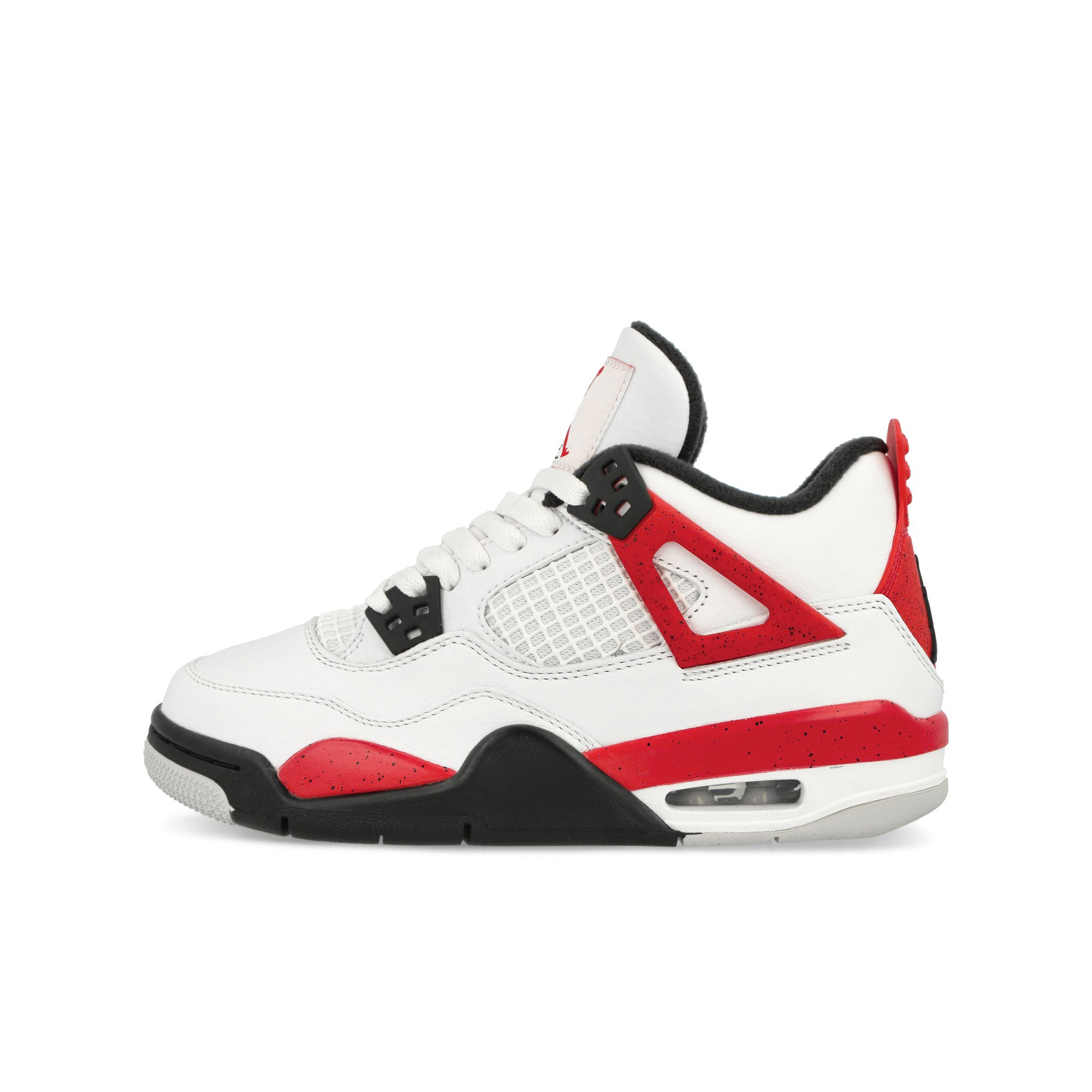 Jordan Air Jordan 4 Retro GS White / Fire Red - Black - Neutral Grey Mid Top Sneakers 408452 161 | Overkill