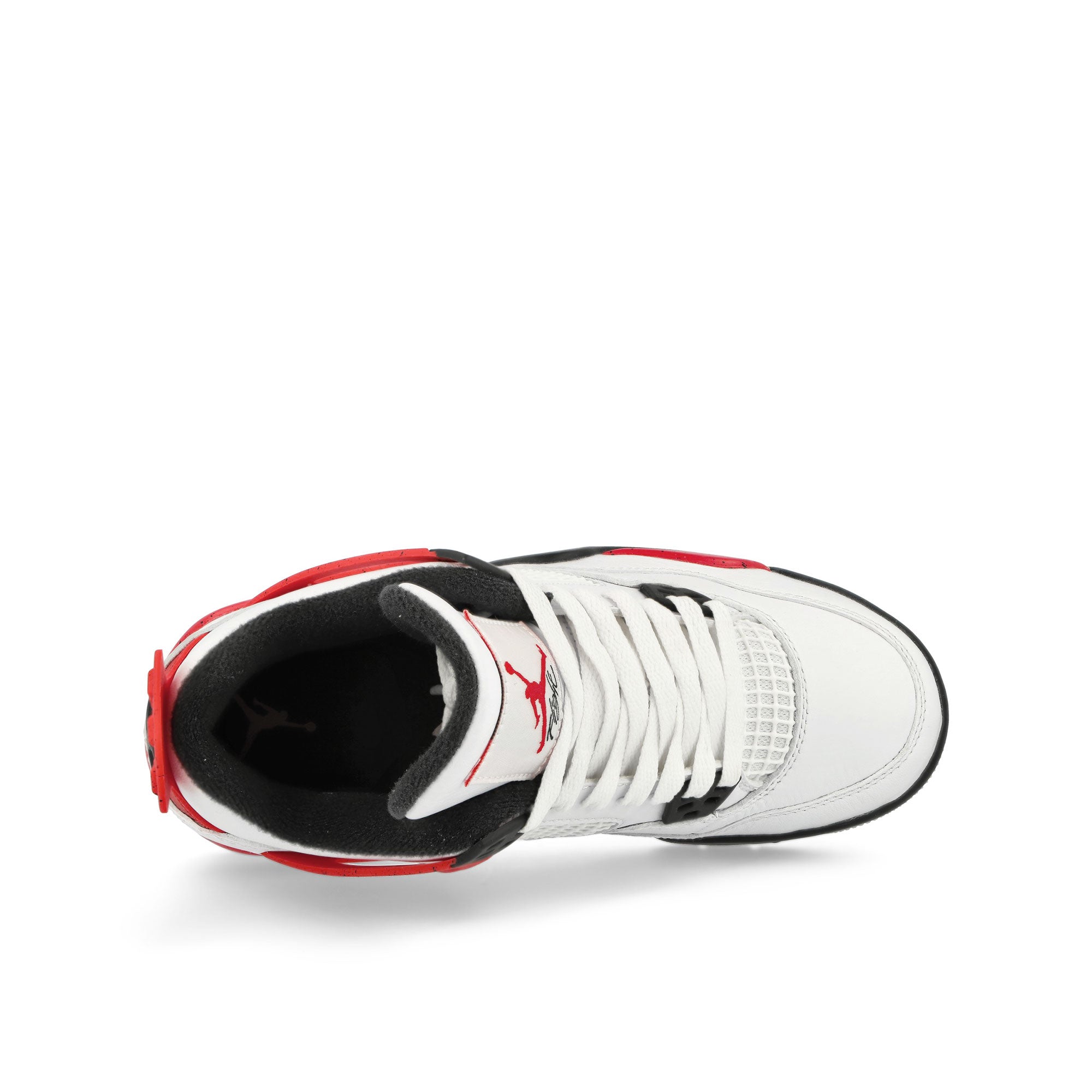 Jordan Air Jordan 4 Retro GS White / Fire Red - Black - Neutral Grey Mid Top Sneakers  Detailfoto | Overkill