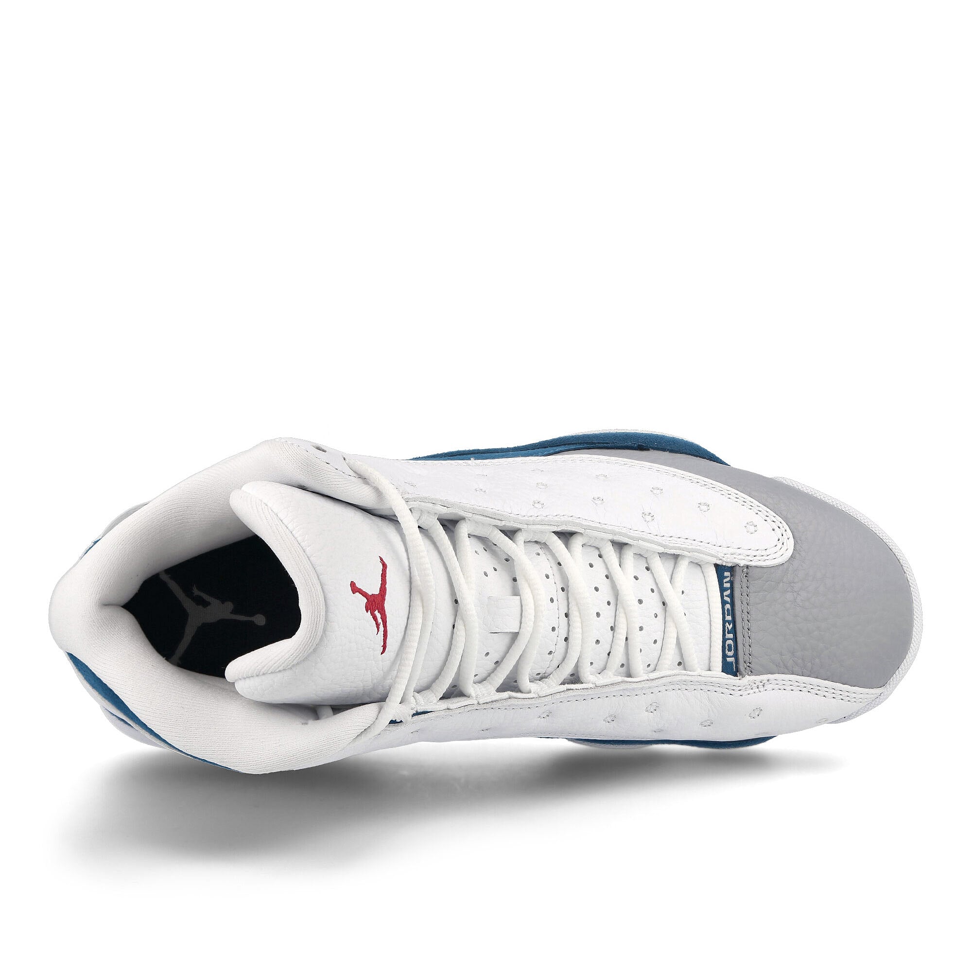 Jordan Air Jordan 13 Retro White / Fire Red - French Blue - light Steel Grey Mid Top Sneakers  Detailfoto | Overkill