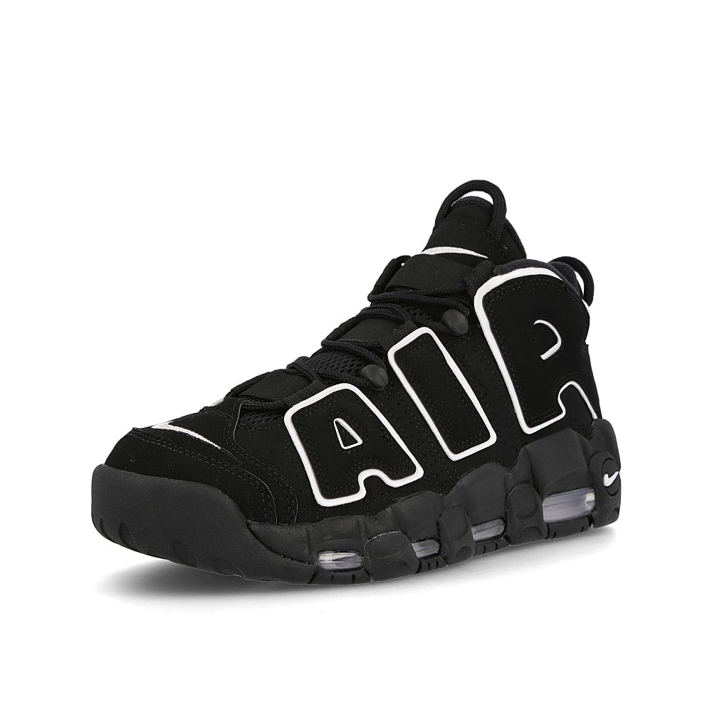 Nike air more uptempo Black / White - Black Sneakers  Close Up | Overkill