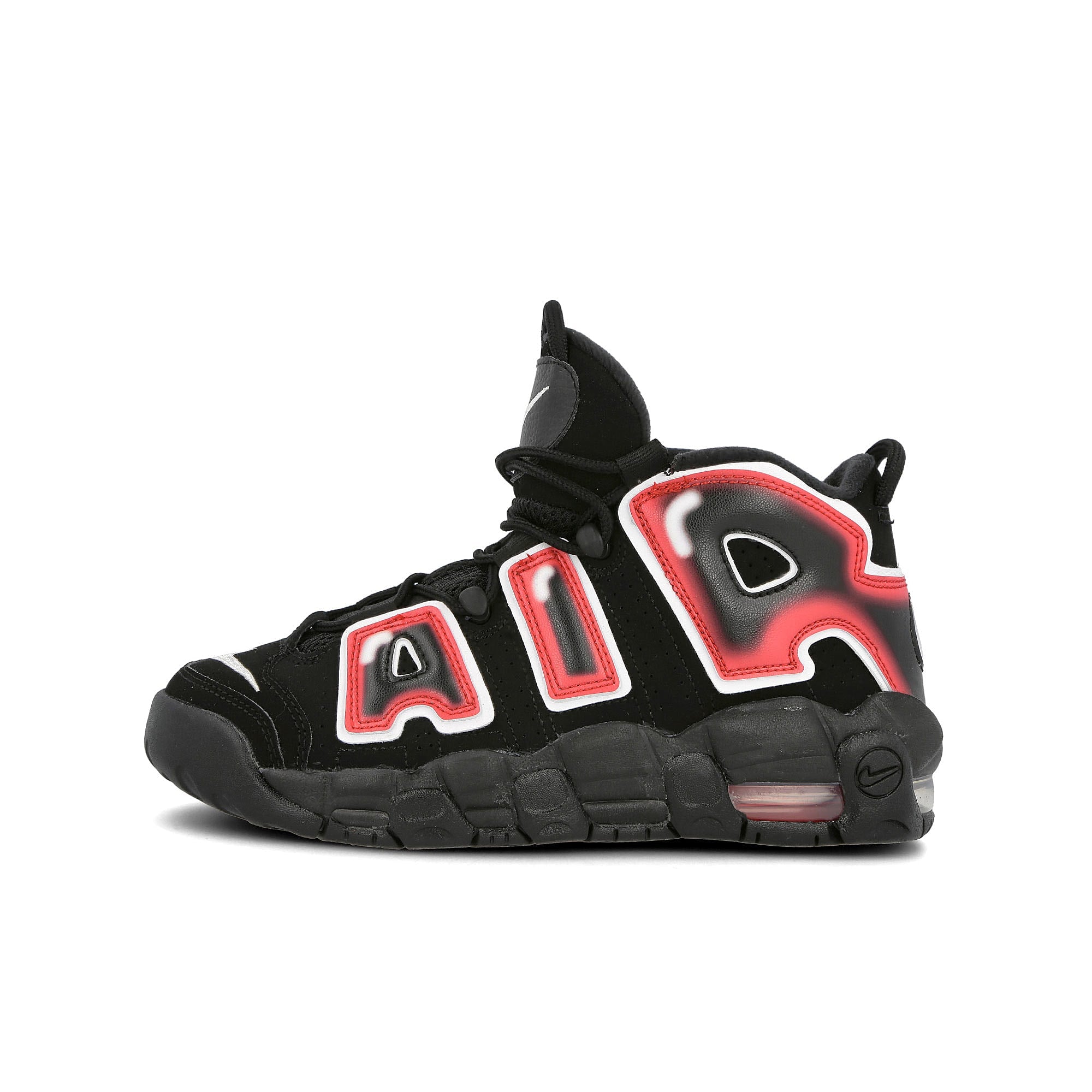 nike air more uptempo gs black