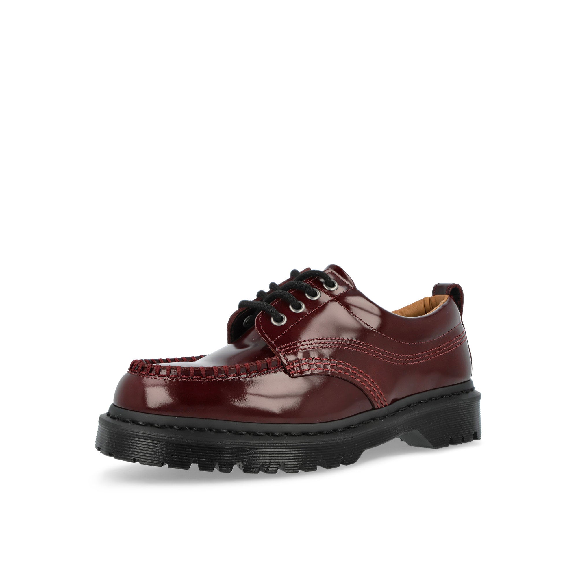 Dr. Martens Lowell Cherry Red Loafers & Lace Ups 42436600 Close-up | Overkill
