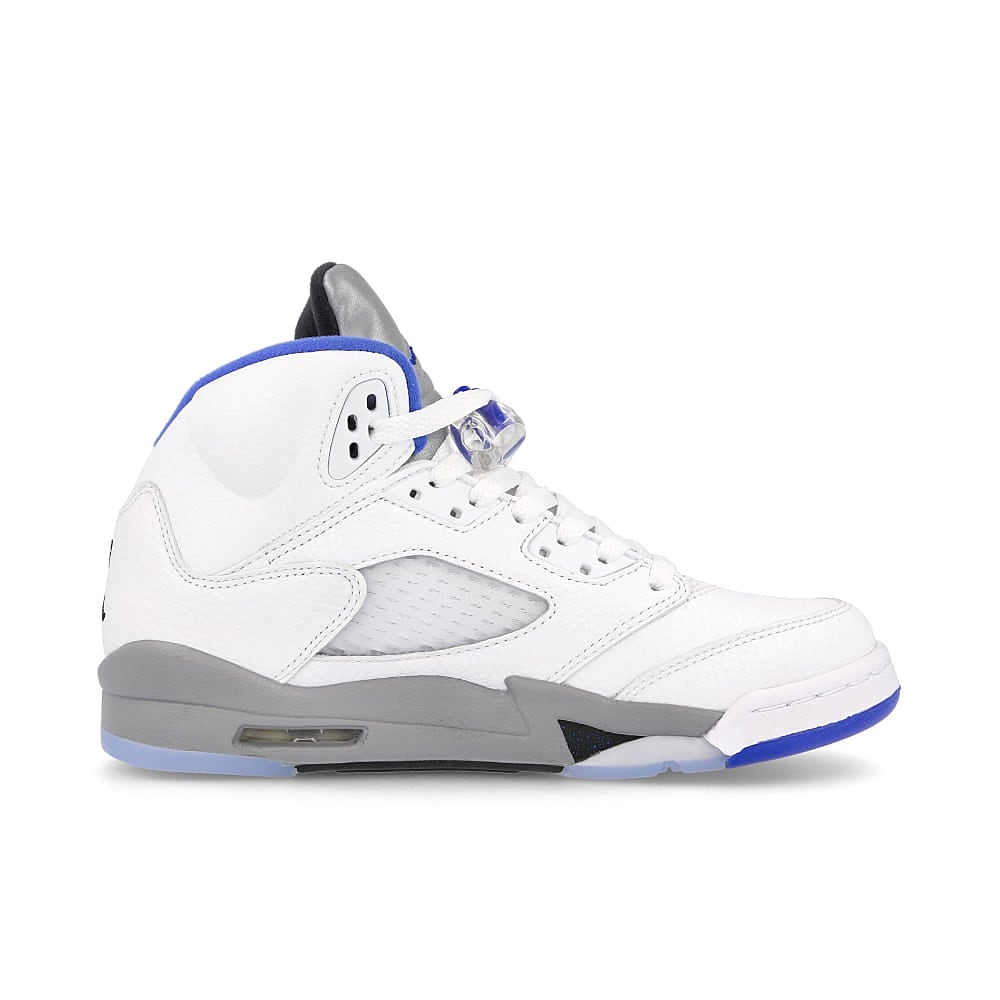 Jordan Air Jordan 5 Retro GS White / Hyper Royal - Stealth Black   Material | Overkill