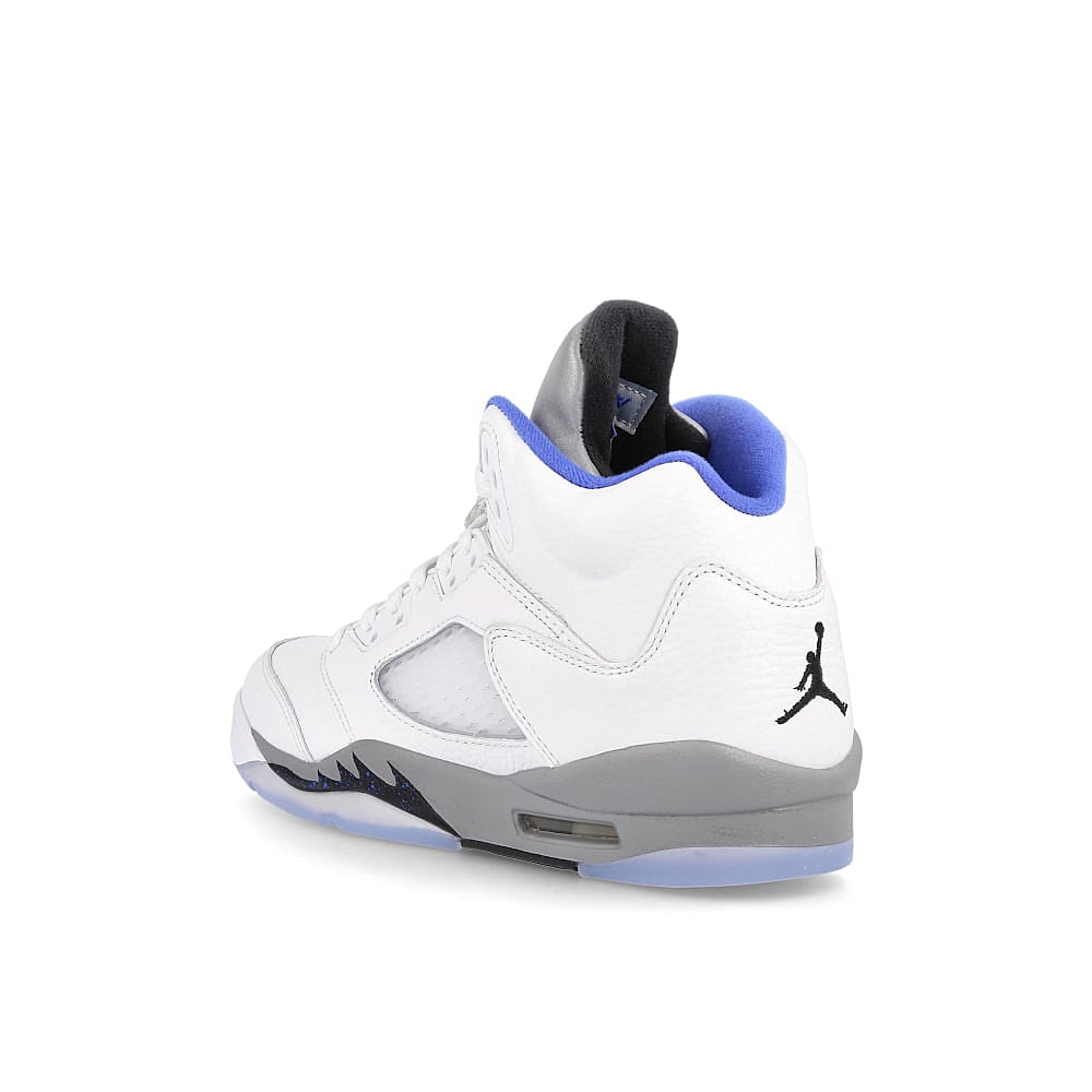 Jordan Air Jordan 5 Retro GS White / Hyper Royal - Stealth Black  Close-up | Overkill