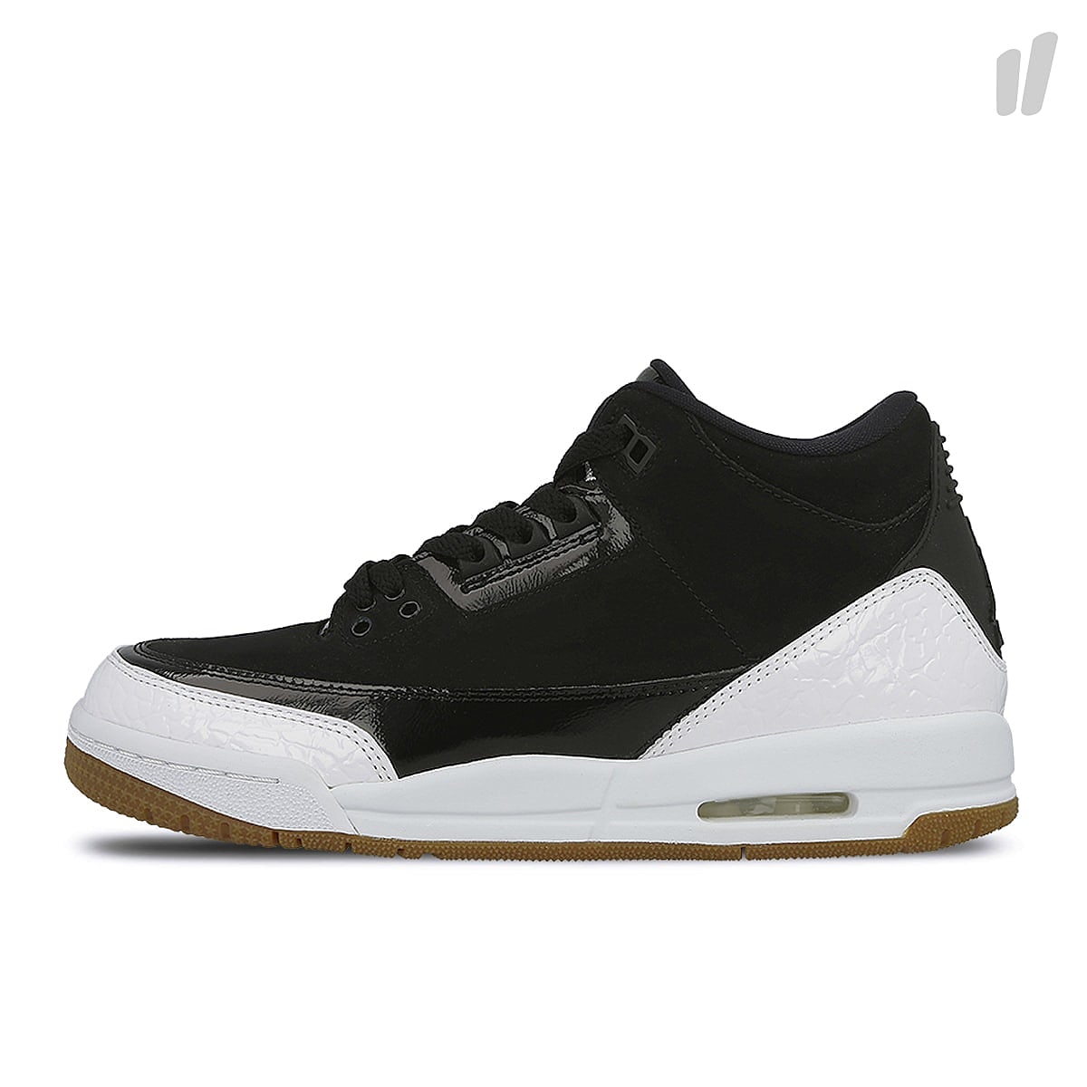 Jordan Air Jordan 3 Retro 3 GS Black / White - Gum - Medium Brown Sneakers 441140 022 | Overkill