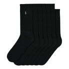 Polo Ralph Lauren Classic Crew Socks 6 Pack Black Socks 449693059001 | Overkill