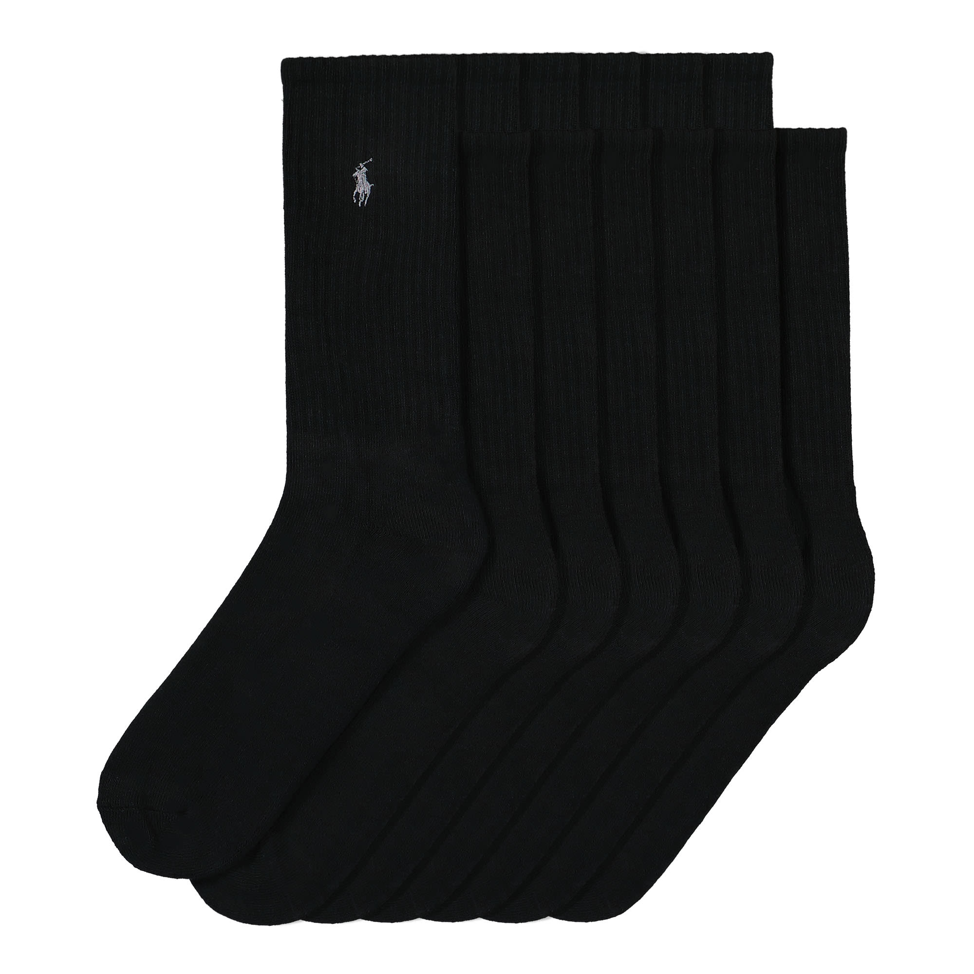 Polo Ralph Lauren Classic Crew Socks 6 Pack Black Socks 449693059001 | Overkill